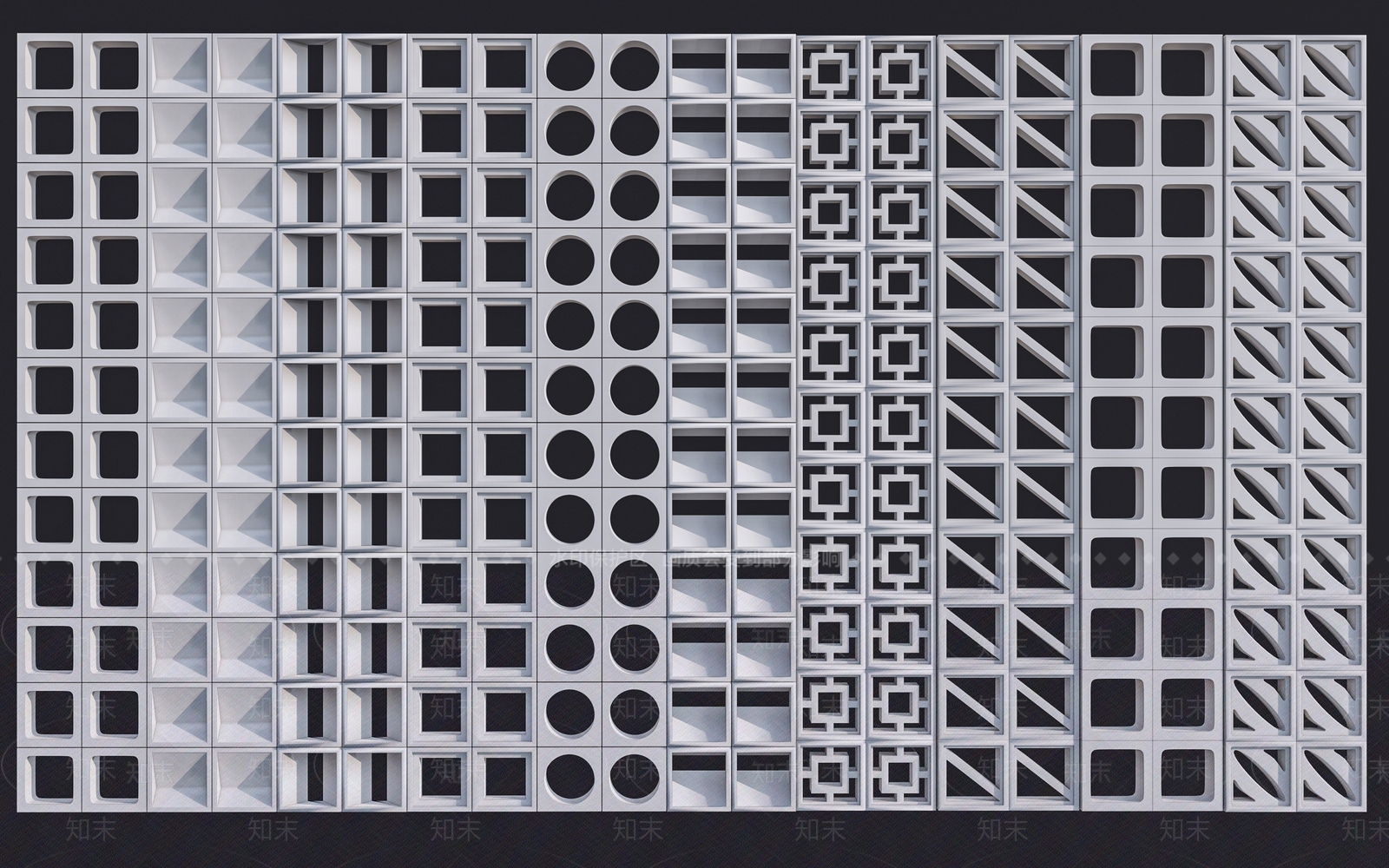 现代预制砖墙SU模型下载【ID:1133756938】