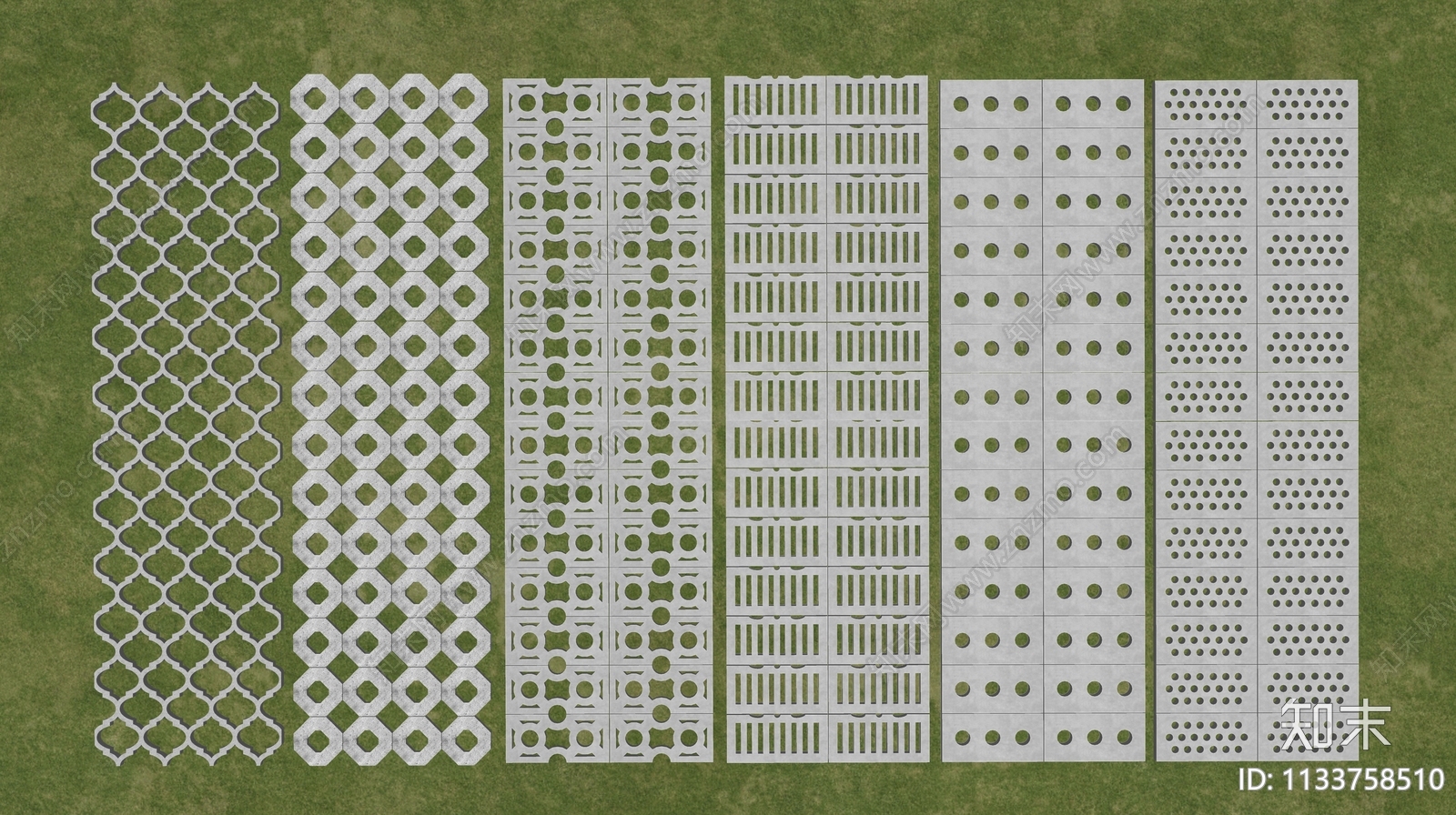现代植草砖SU模型下载【ID:1133758510】