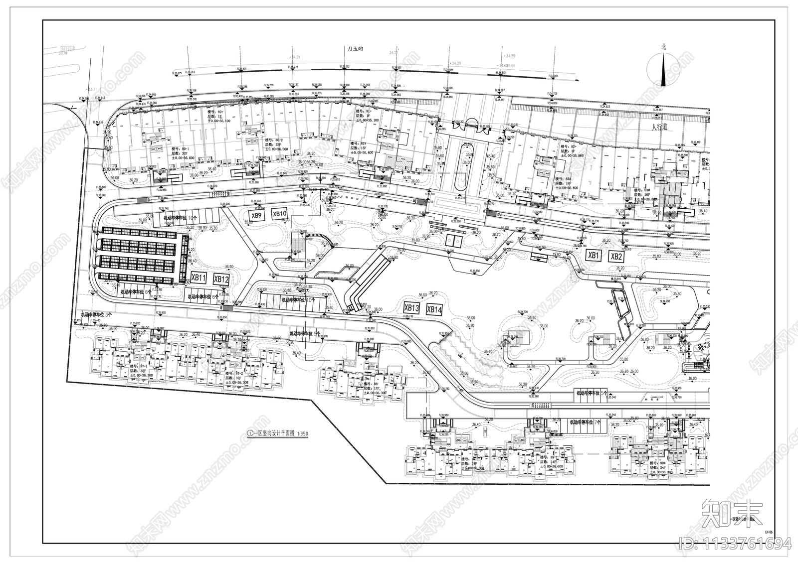 某小区景观绿化平面图施工图下载【ID:1133761694】