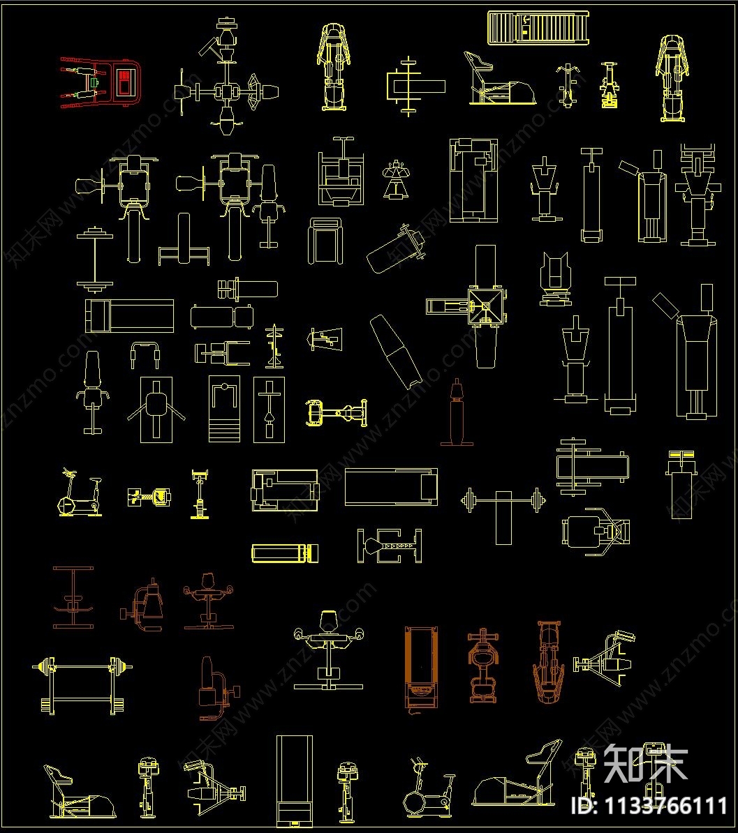 健身器械施工图下载【ID:1133766111】