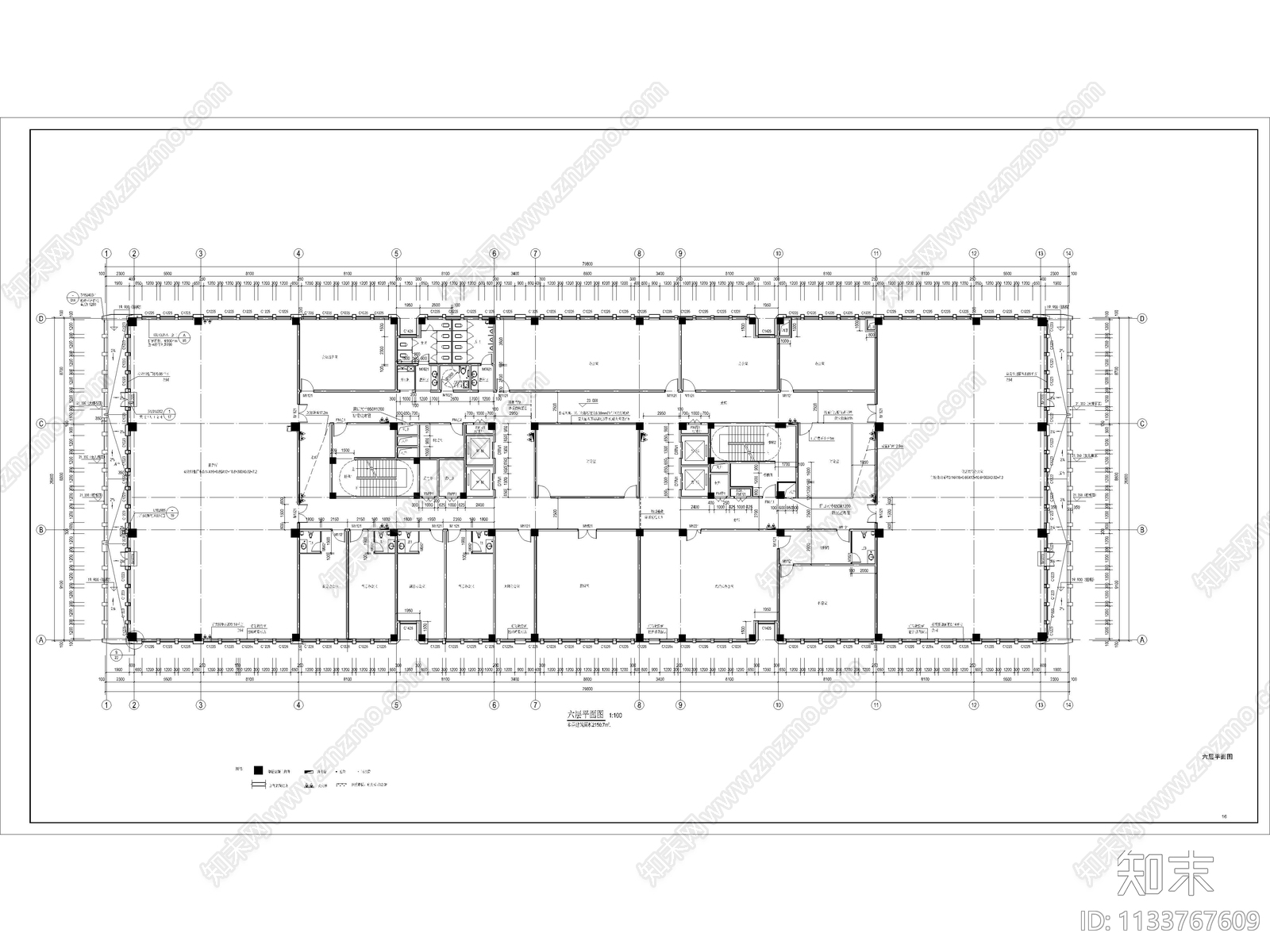 建筑办公楼效果图cad施工图下载【ID:1133767609】