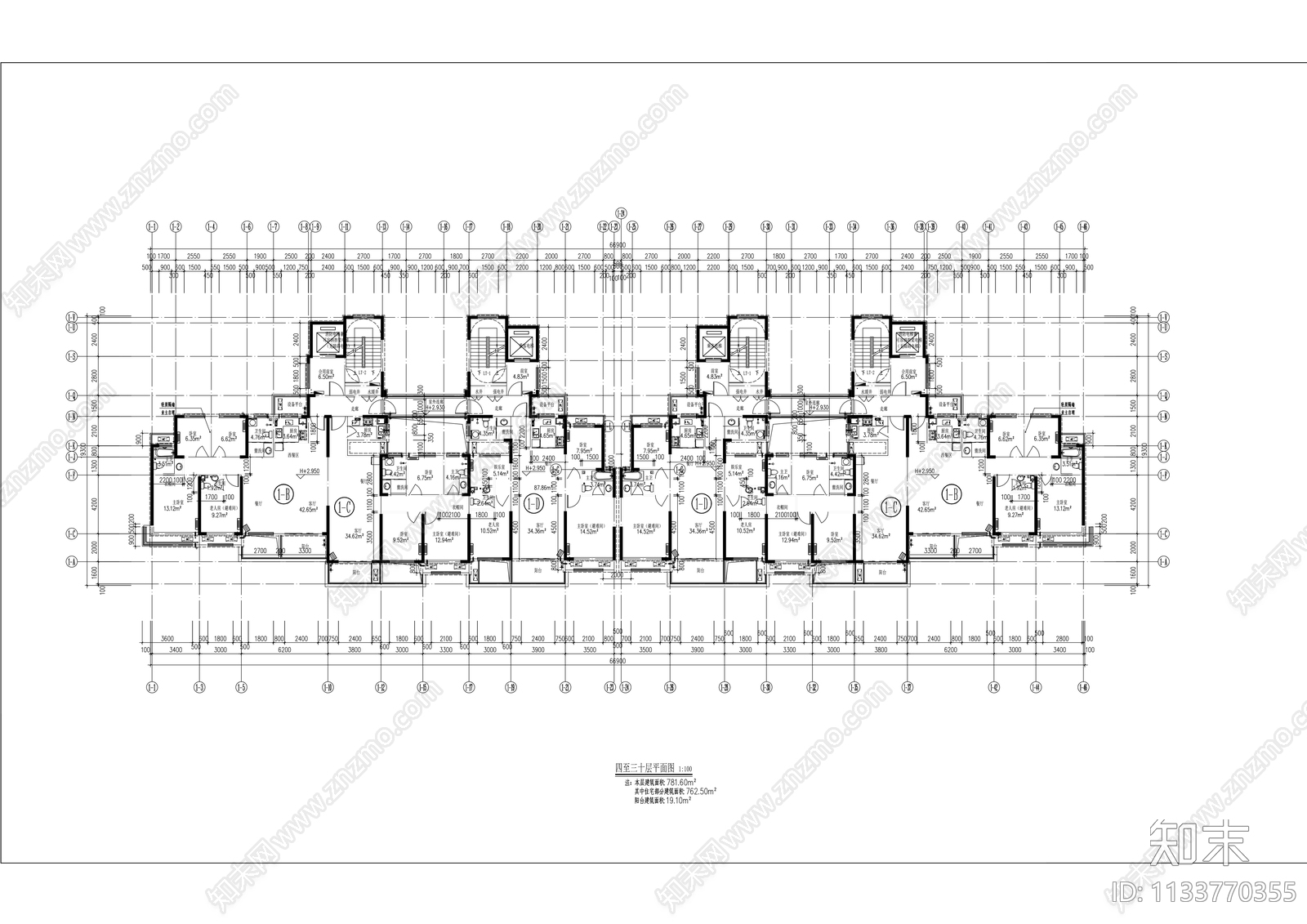 现代高层住宅建筑效果图cad施工图下载【ID:1133770355】