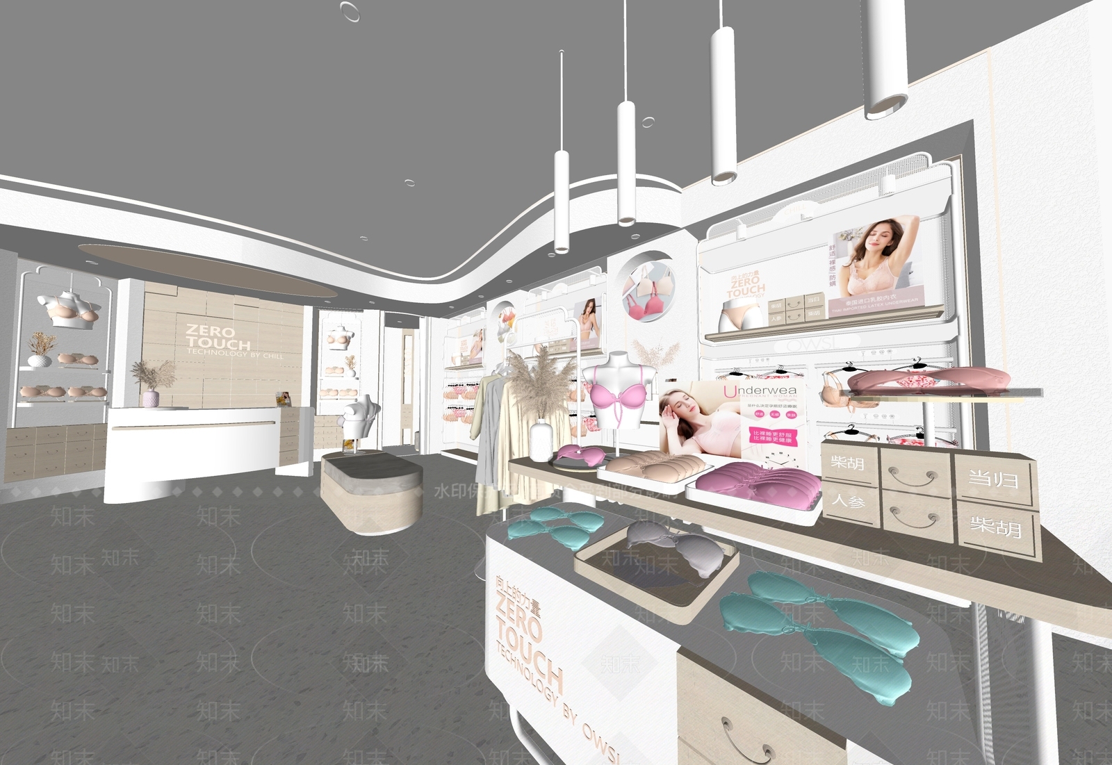 现代内衣店SU模型下载【ID:1133778613】