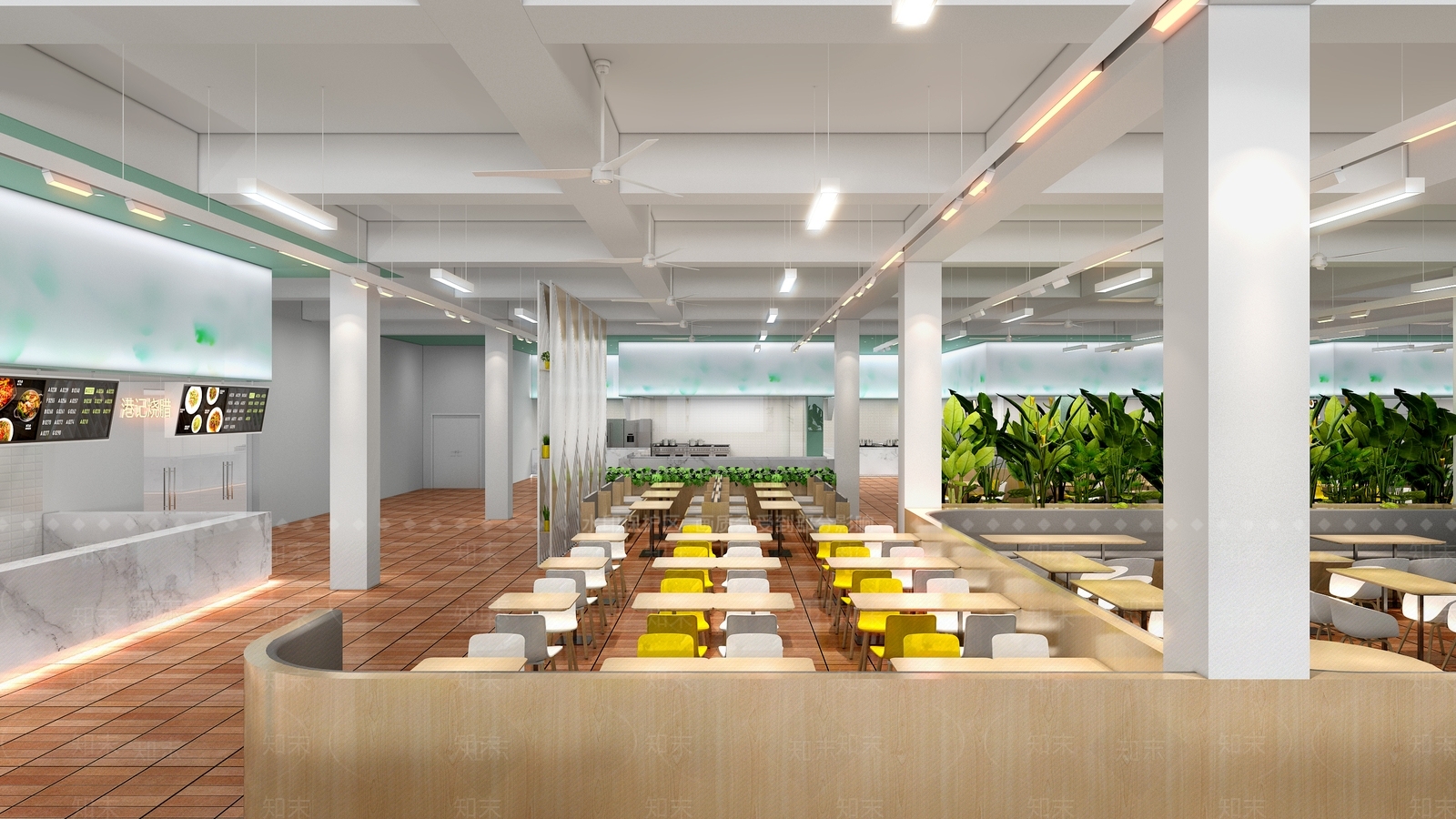 现代食堂3D模型下载【ID:1133780460】