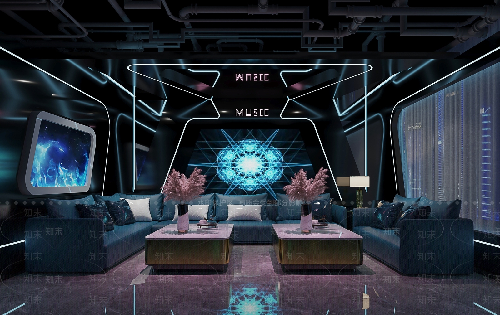 现代轻奢KTV3D模型下载【ID:1133783164】