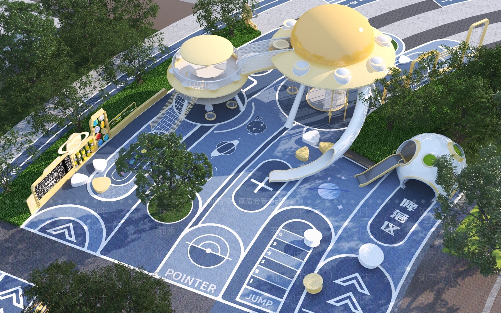 太空飞船滑梯3D模型下载【ID:1133784160】