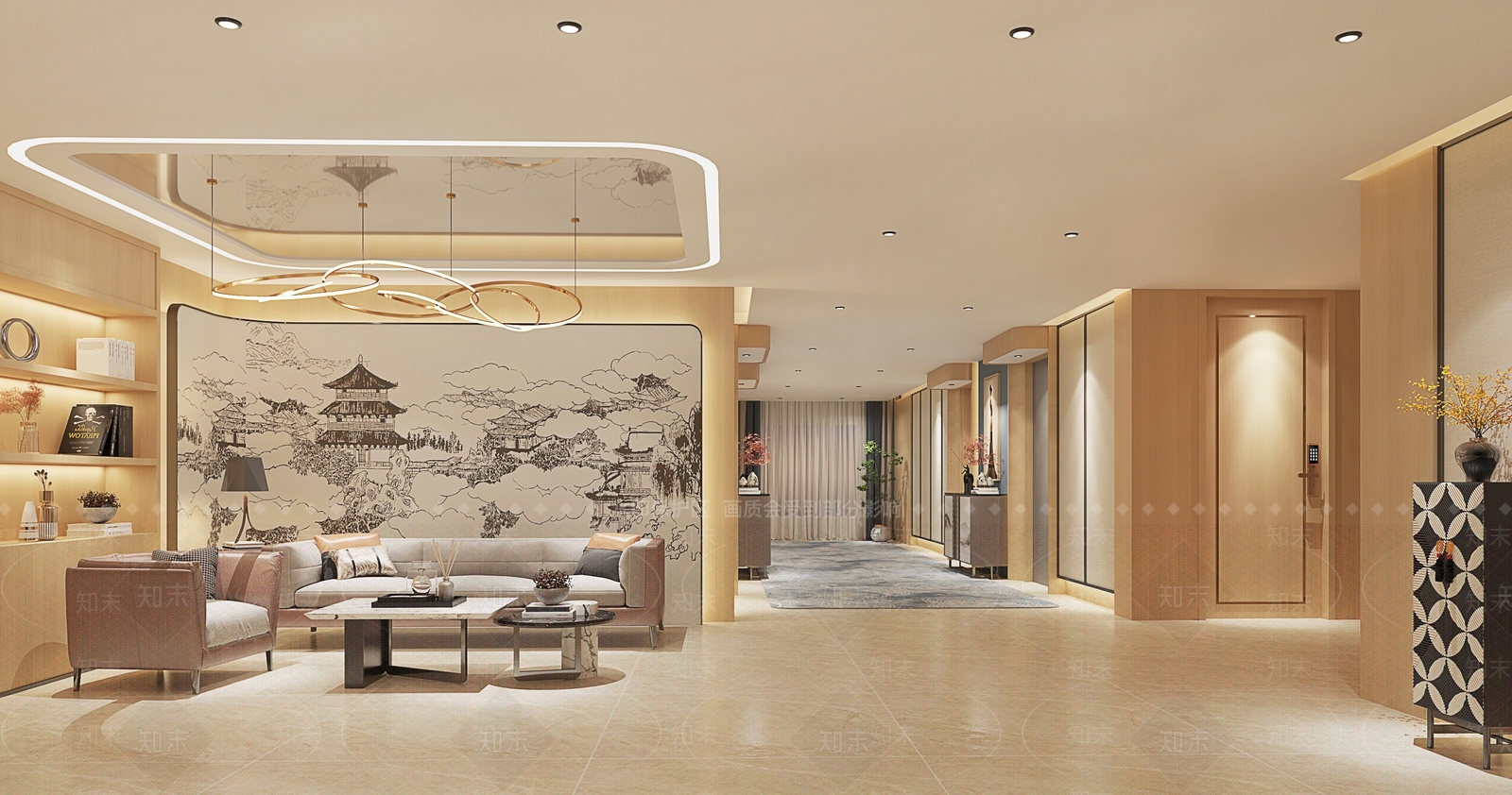 新中式美容SPA店3D模型下载【ID:1133784459】