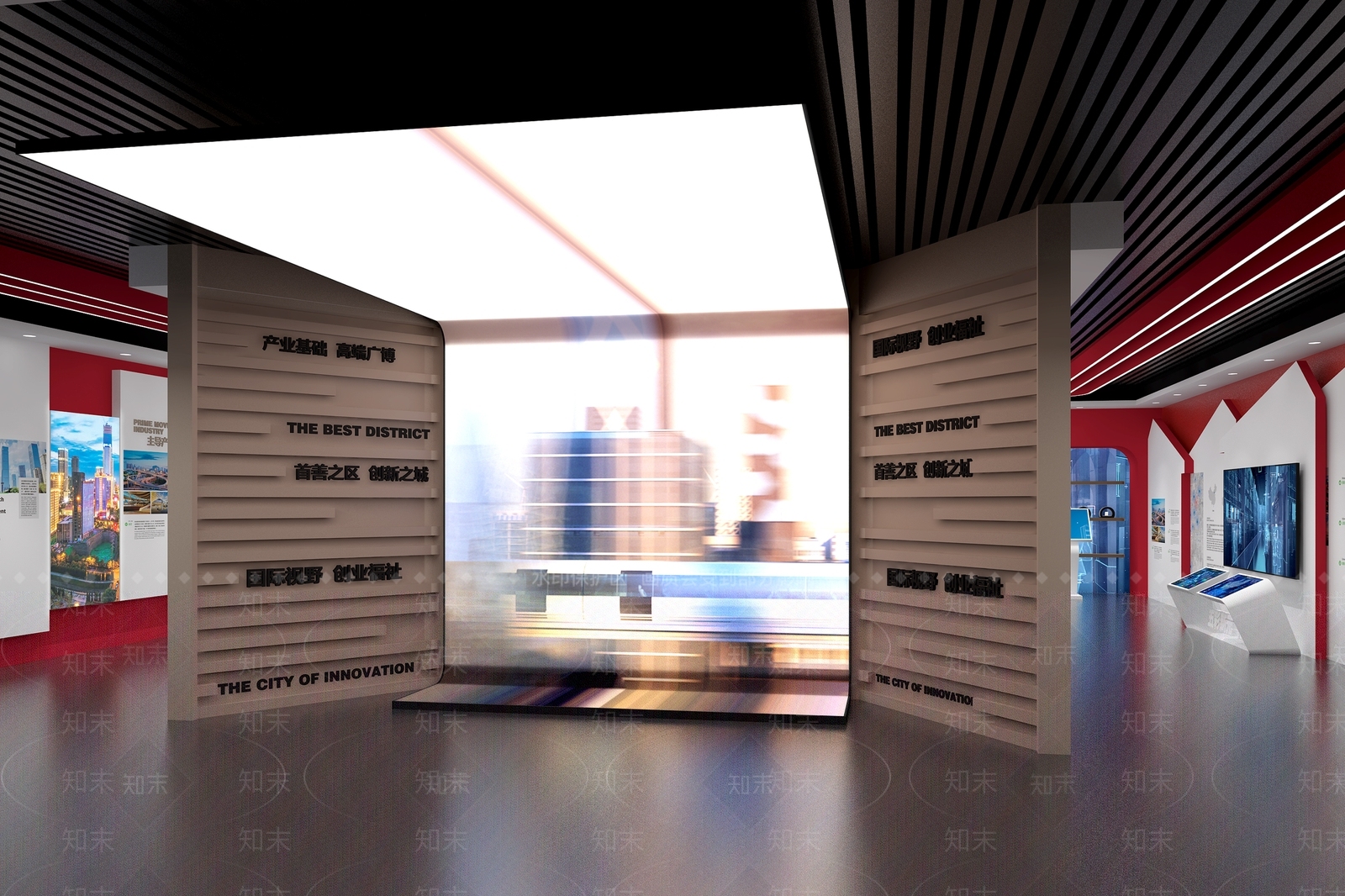 现代党建展厅SU模型下载【ID:1133784980】