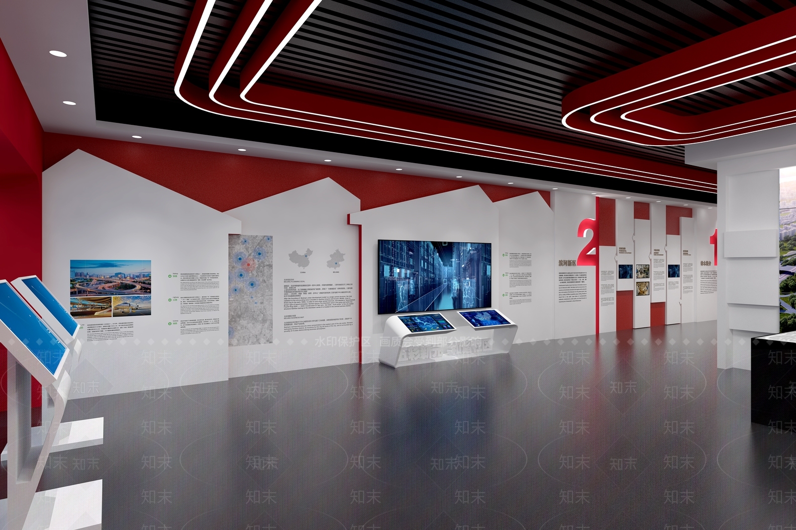 现代党建展厅SU模型下载【ID:1133784980】