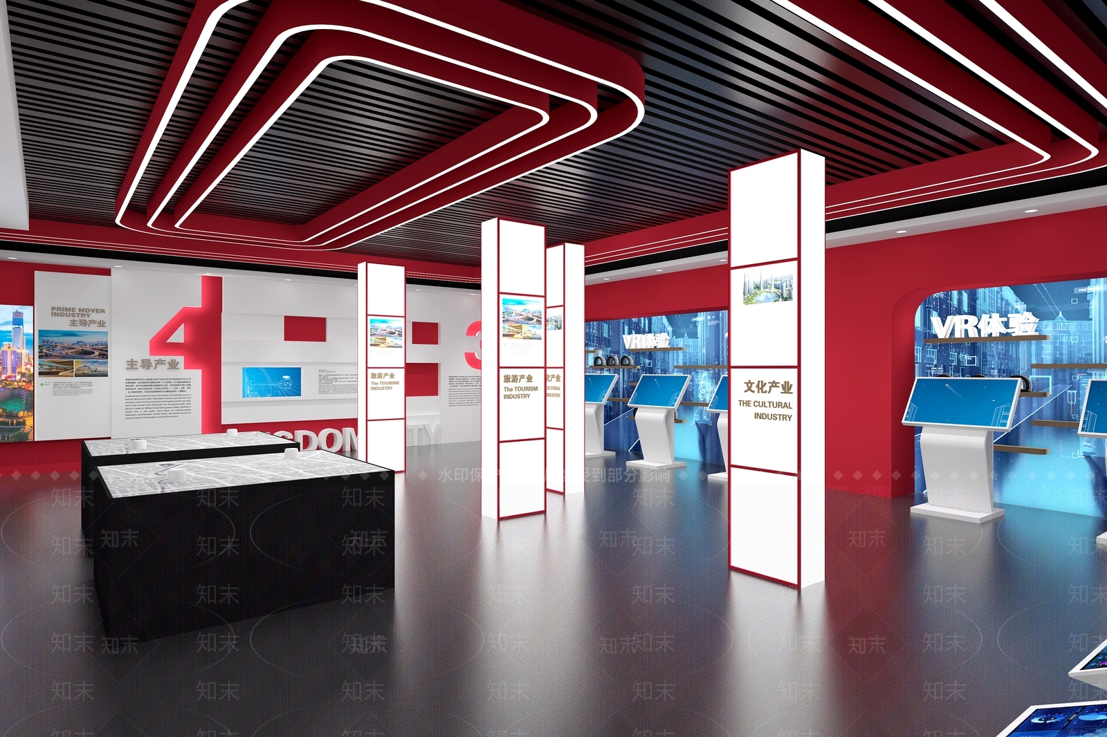 现代党建展厅SU模型下载【ID:1133784980】
