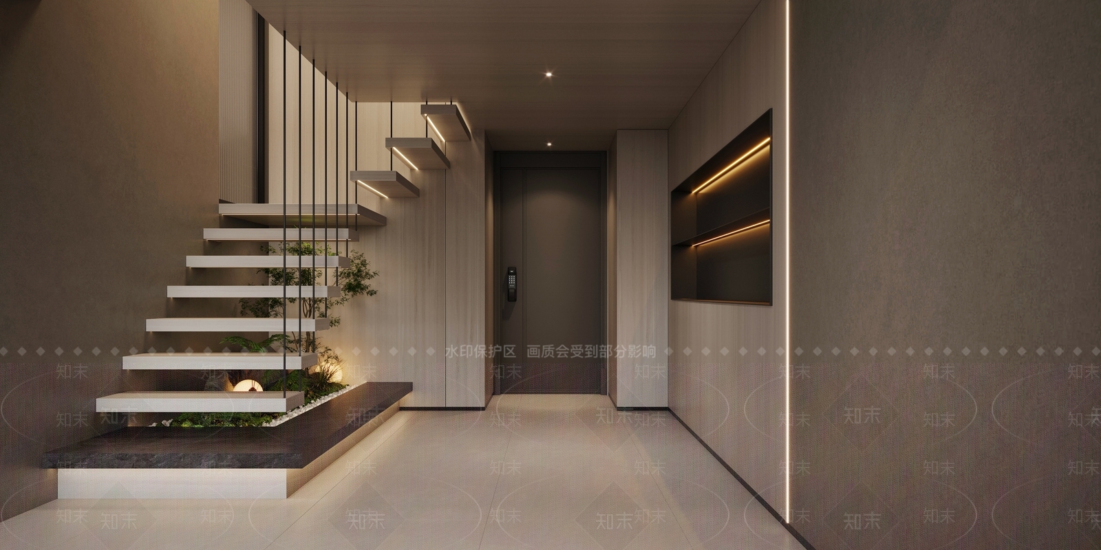 现代loft办公室茶水间3D模型下载【ID:1133798810】