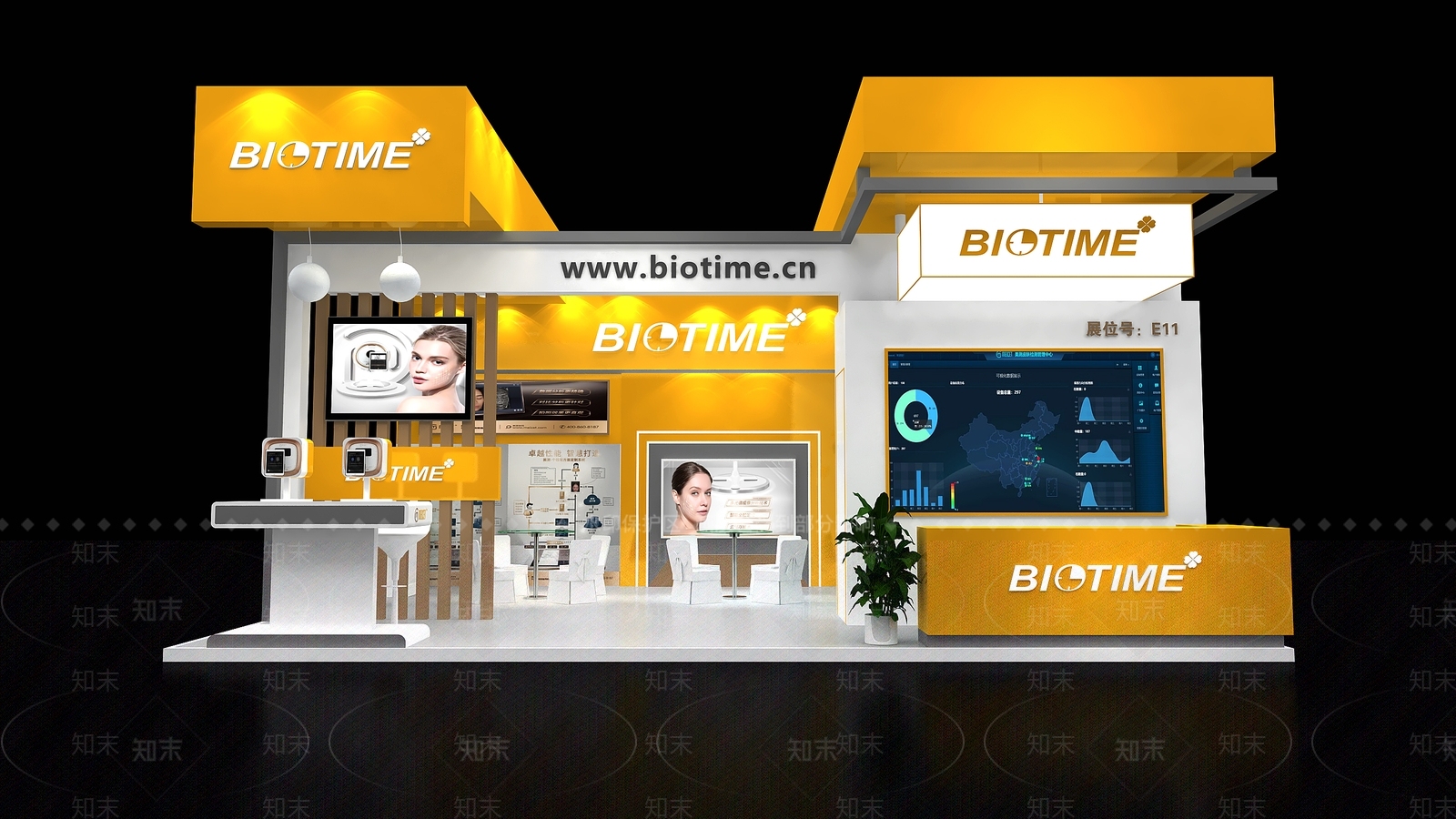 现代美妆展位3D模型下载【ID:1133798871】