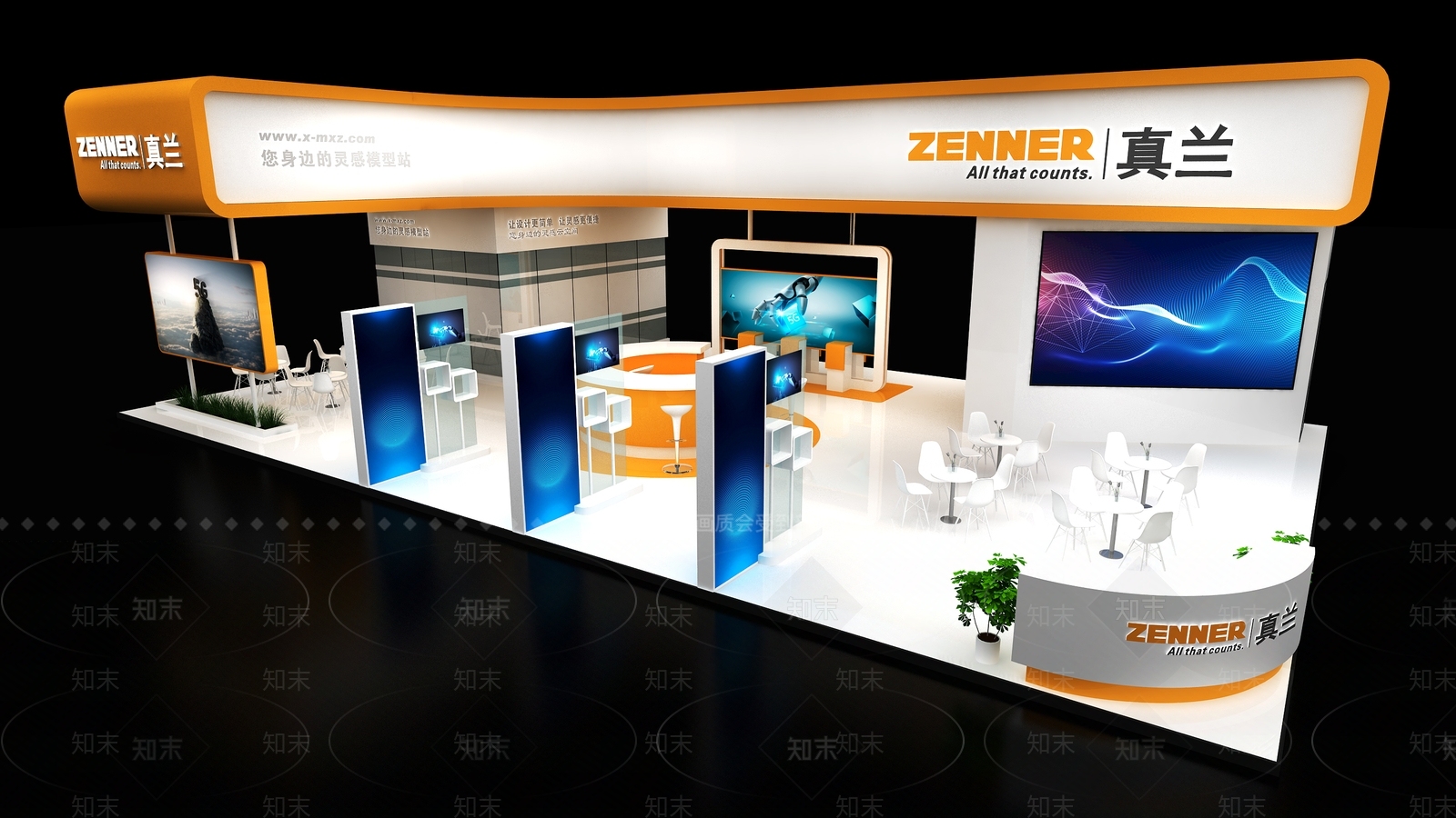 现代科技展位3D模型下载【ID:1133799570】