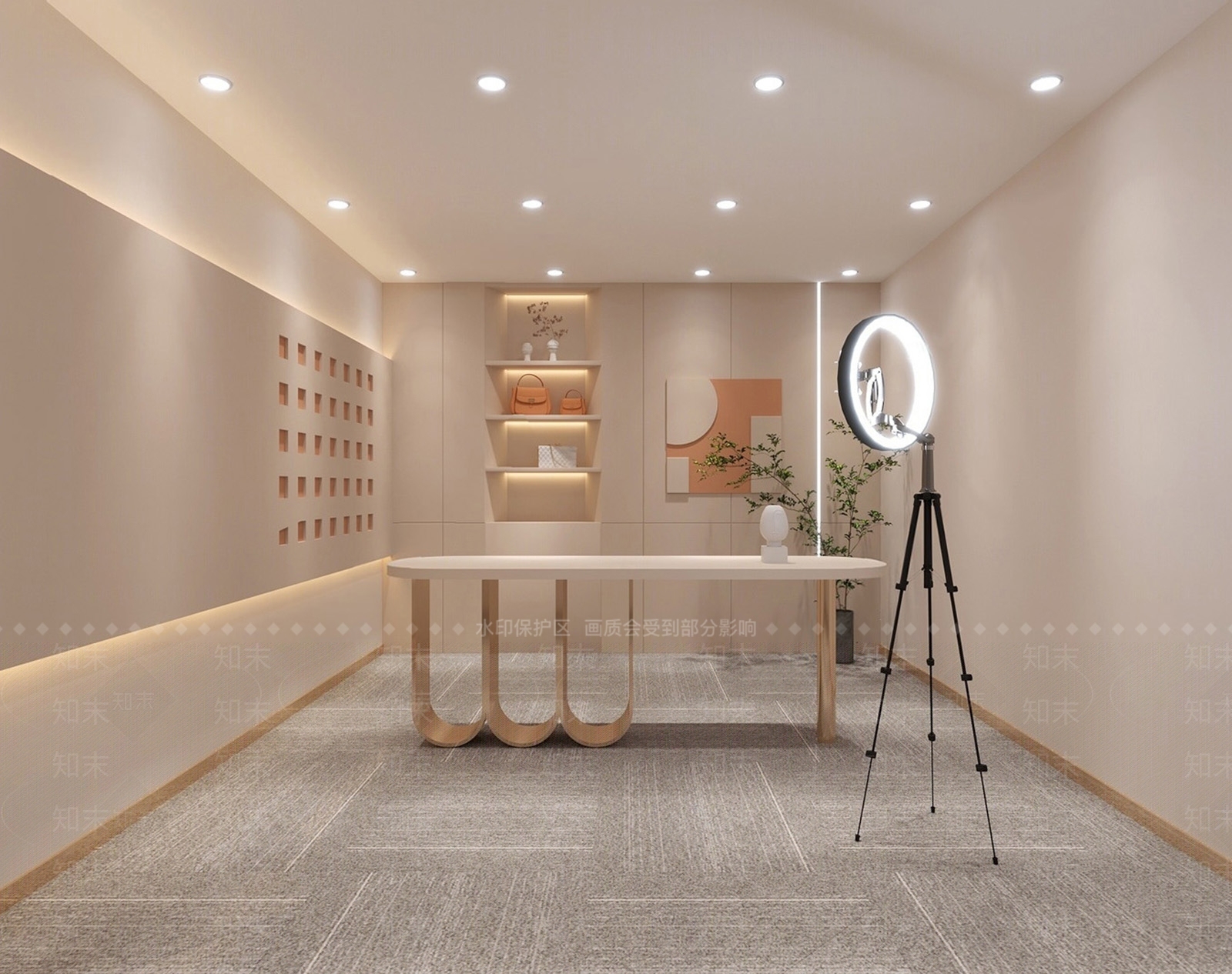 现代直播间SU模型下载【ID:1133864156】