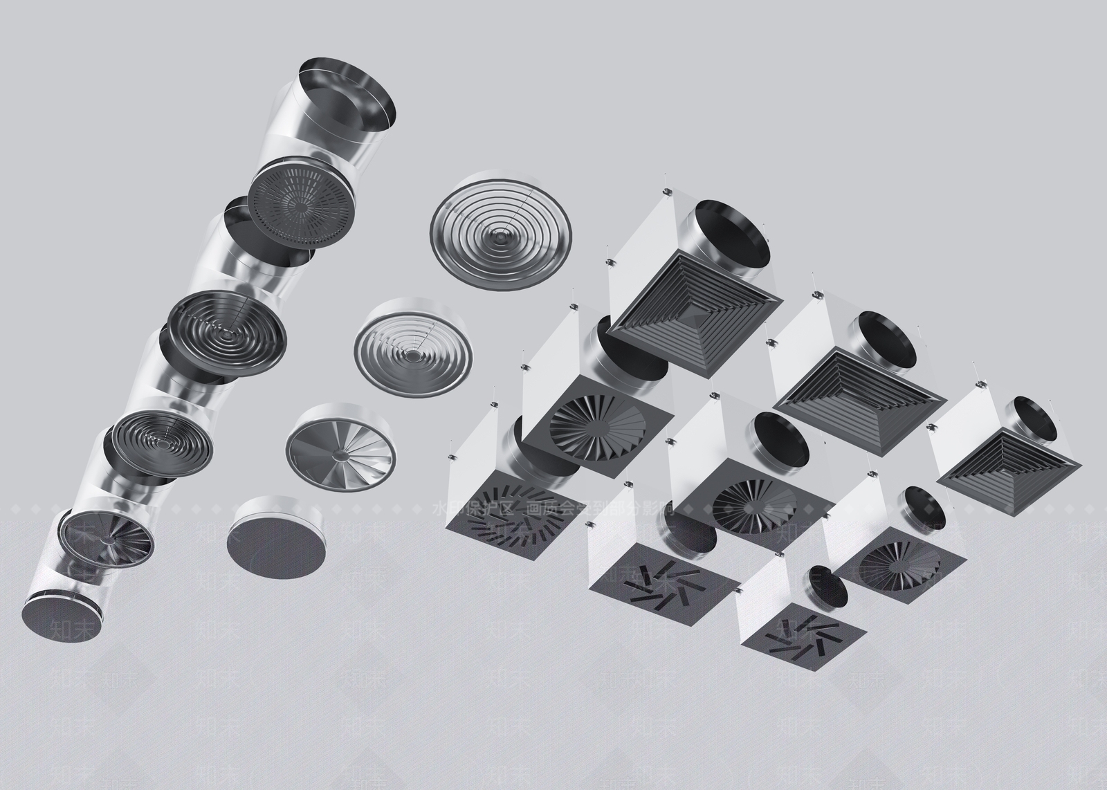 空调出风口3D模型下载【ID:1133809282】