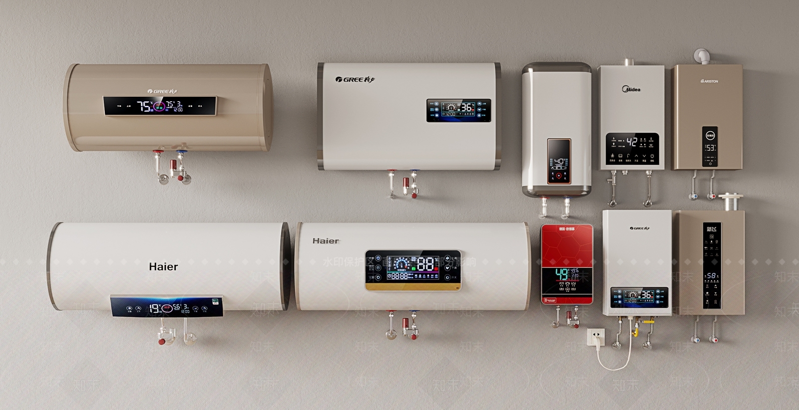 燃气电热水器SU模型下载【ID:1133811863】