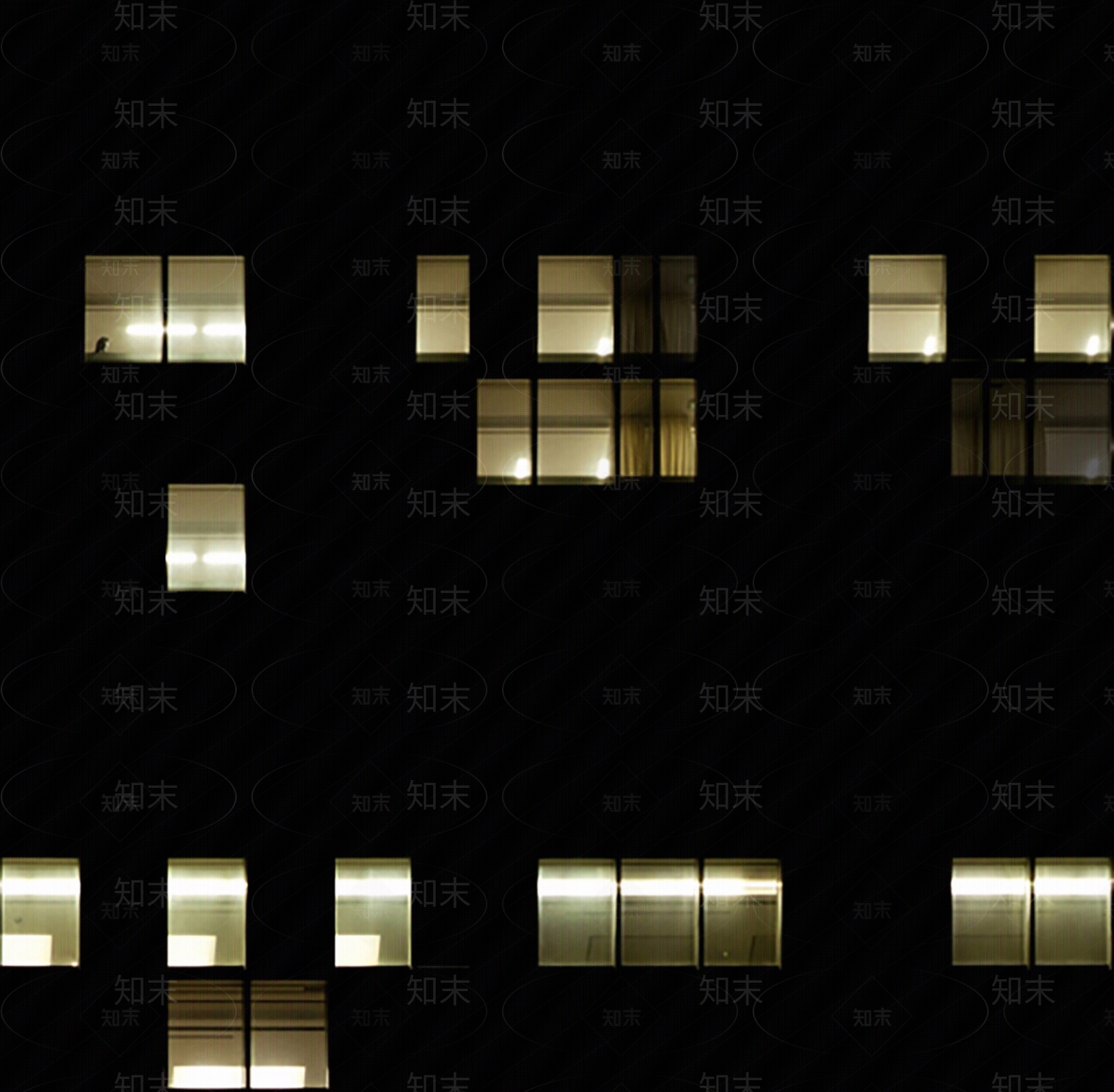 现代窗户夜景贴图下载【ID:1133813326】