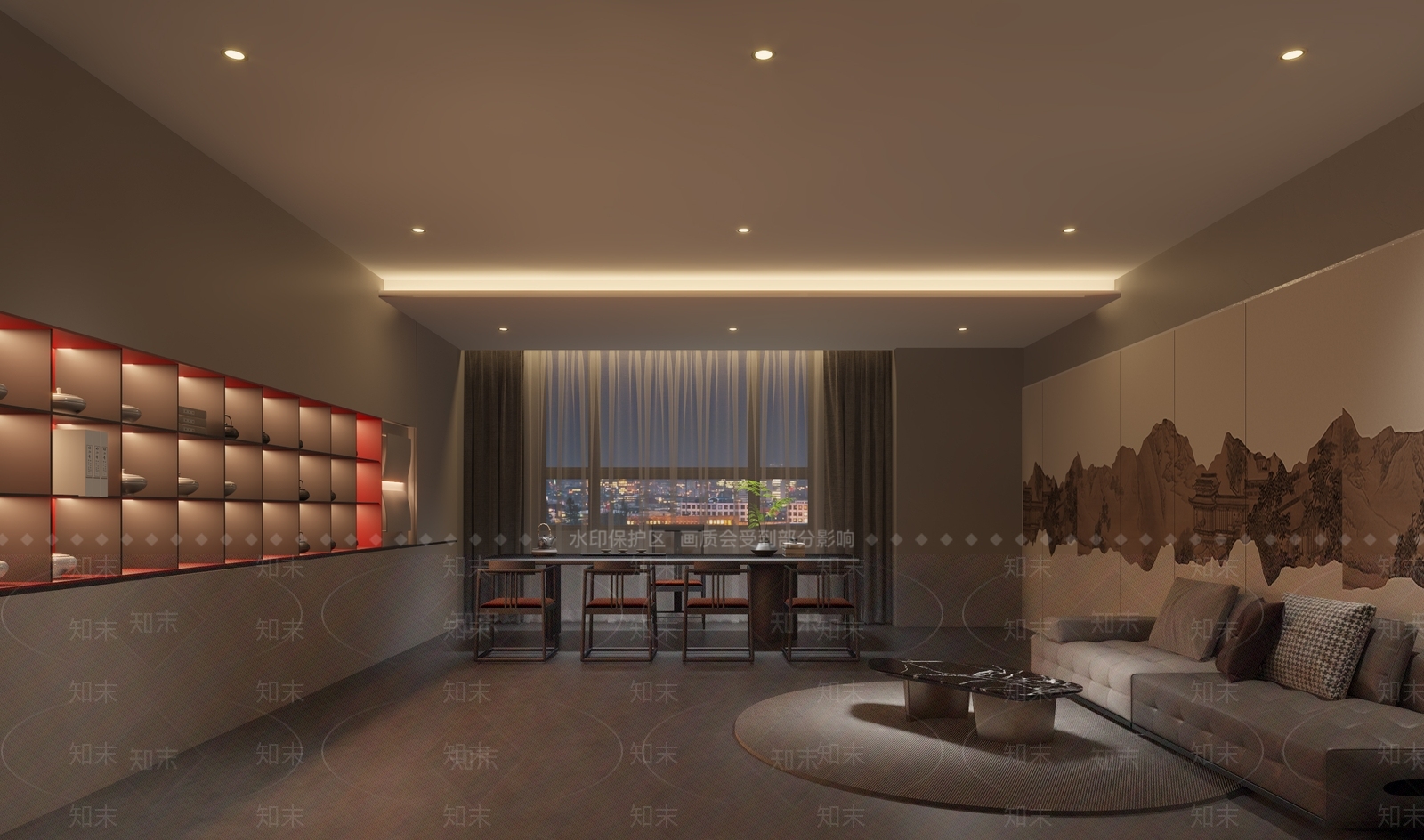 新中式茶馆3D模型下载【ID:1133816812】