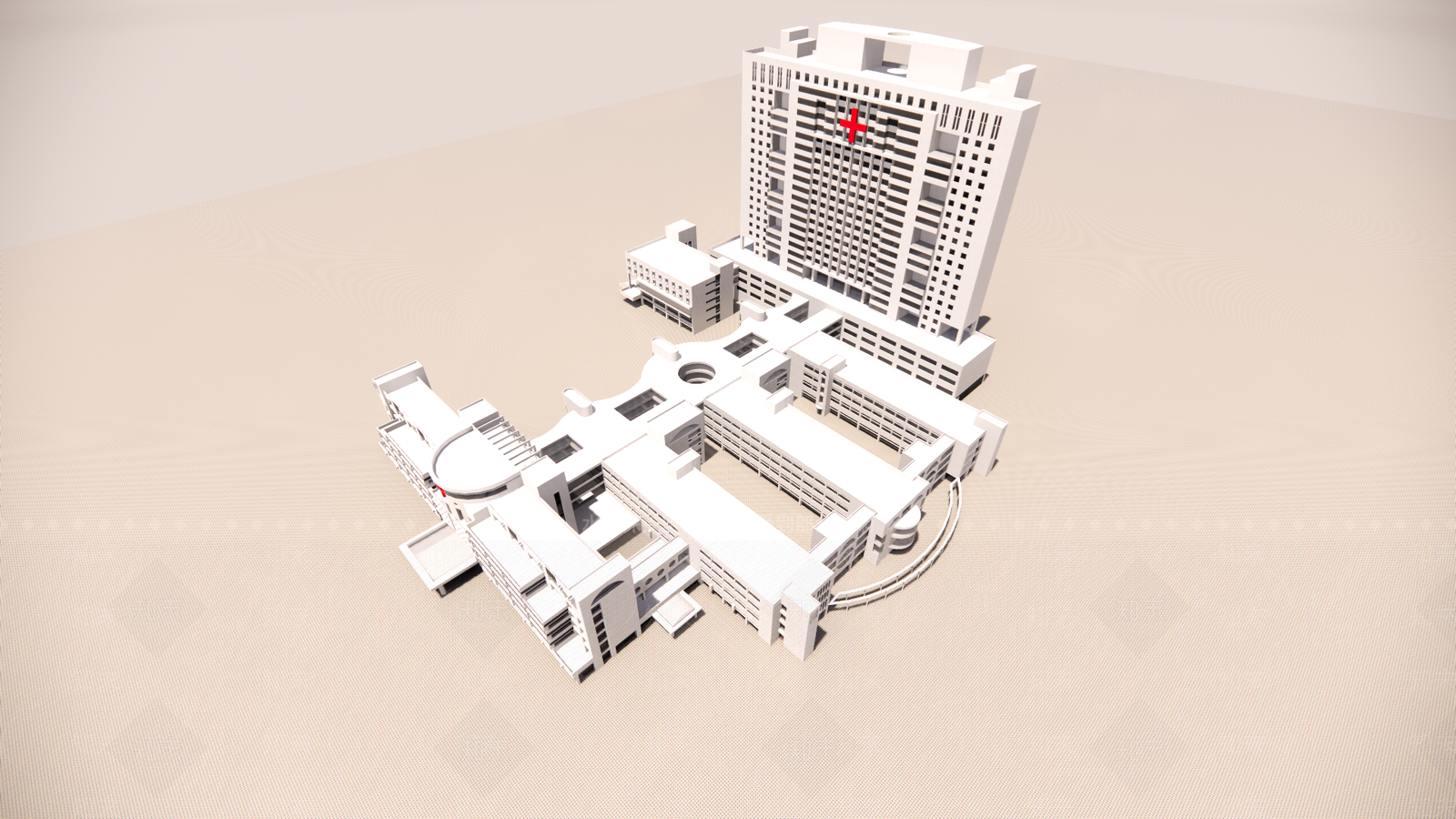 现代医疗建筑SU模型下载【ID:1133820162】