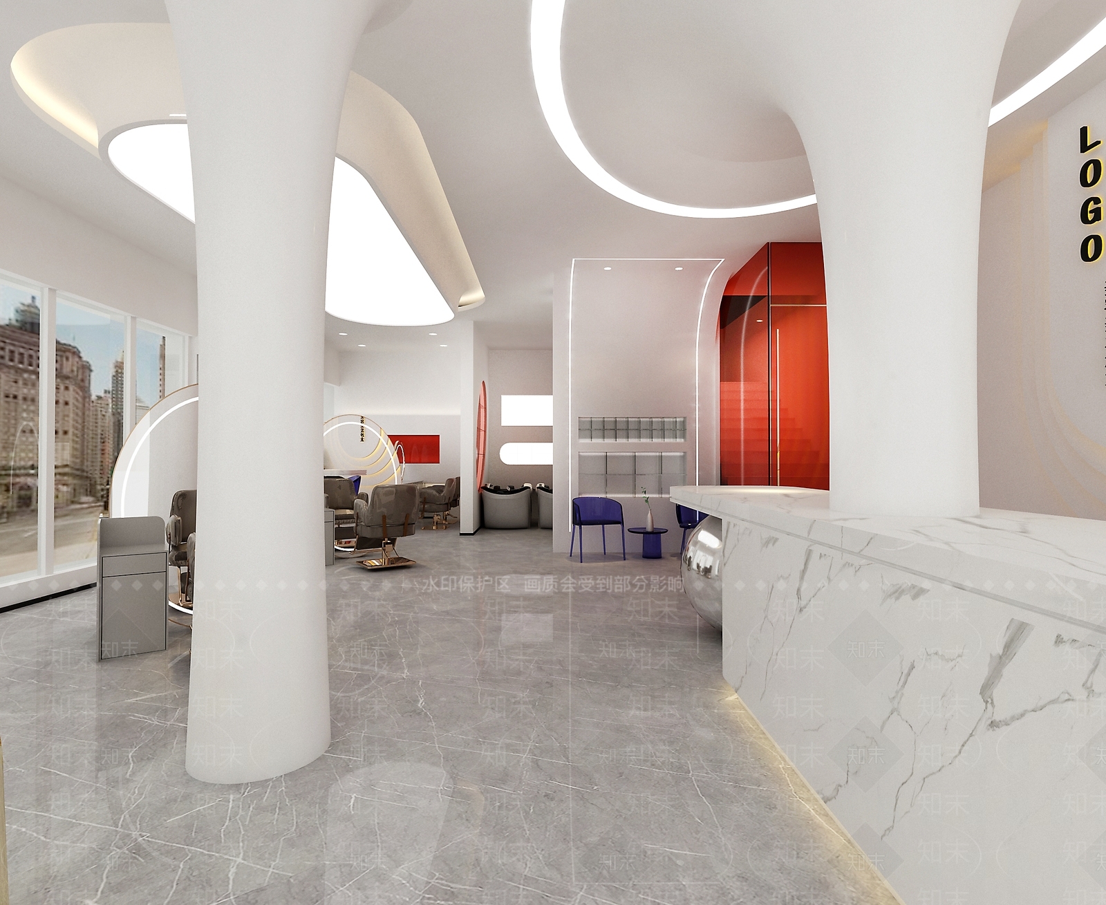 现代理发店3D模型下载【ID:1133970565】