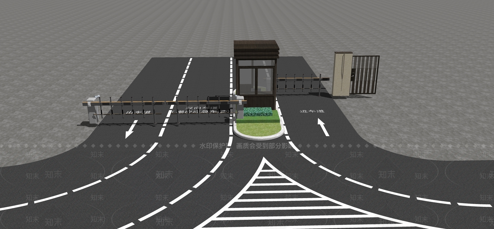 现代岗亭SU模型下载【ID:1133835267】
