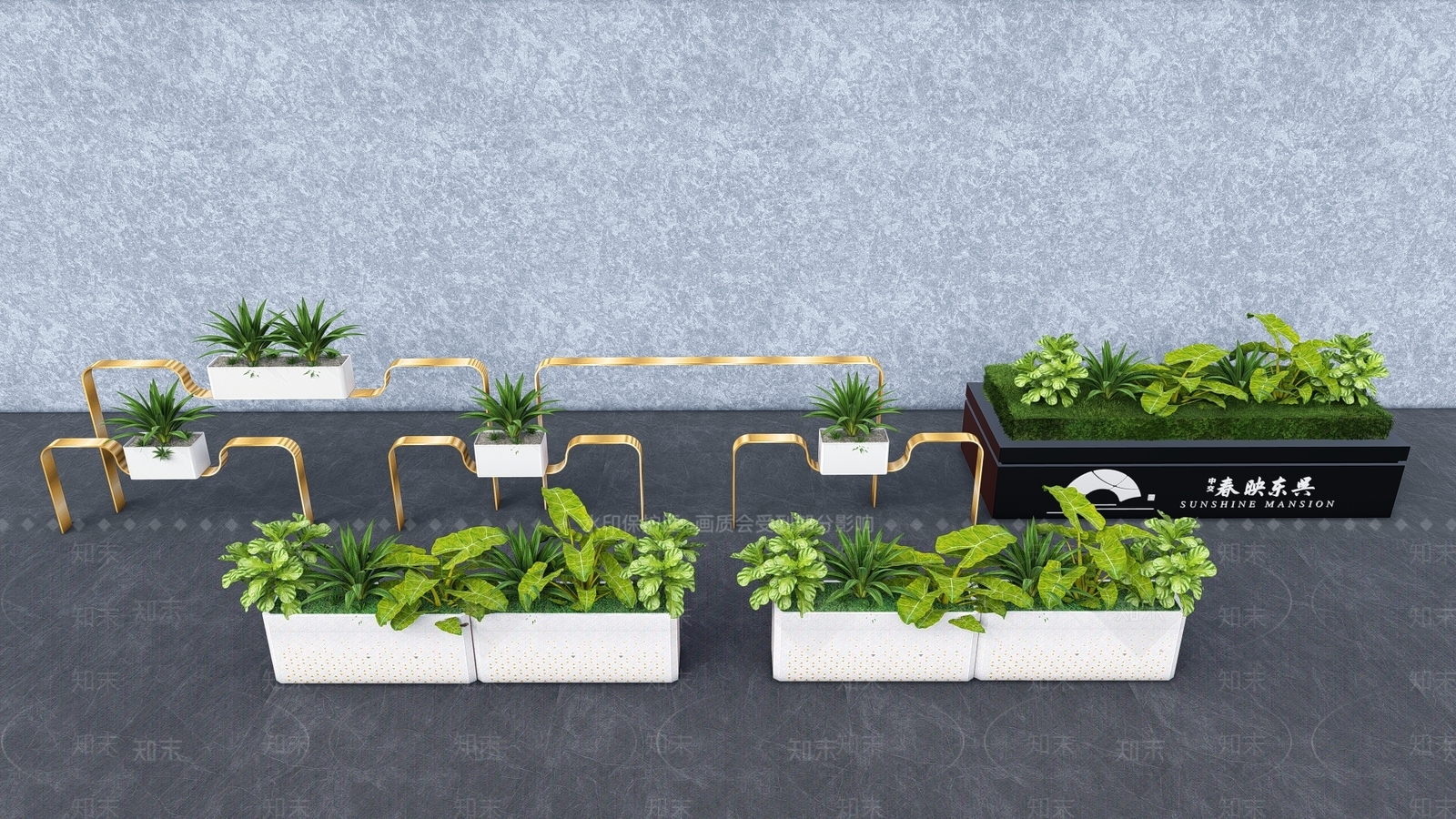 户外移动花箱SU模型下载【ID:1133838897】