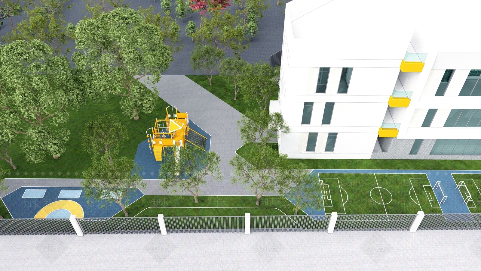 现代儿童游戏区SU模型下载【ID:1133838829】