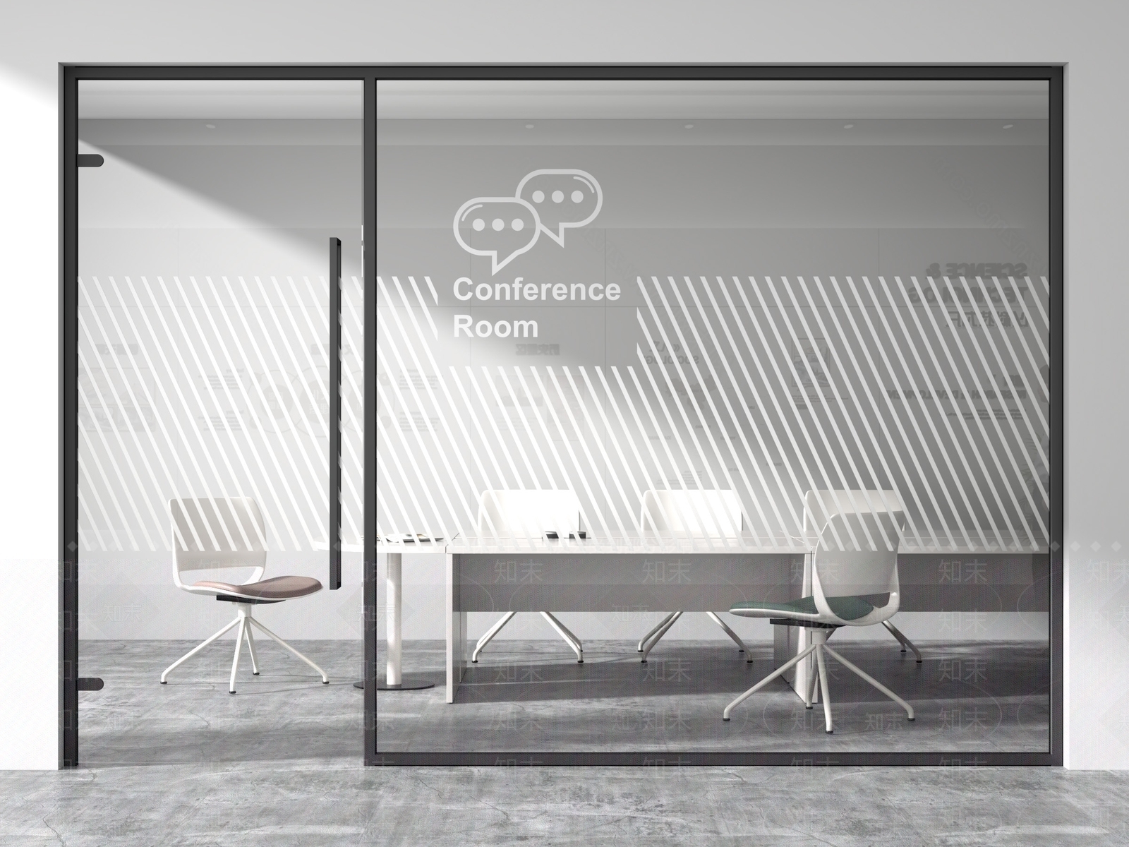 现代办公玻璃门3D模型下载【ID:1133839382】