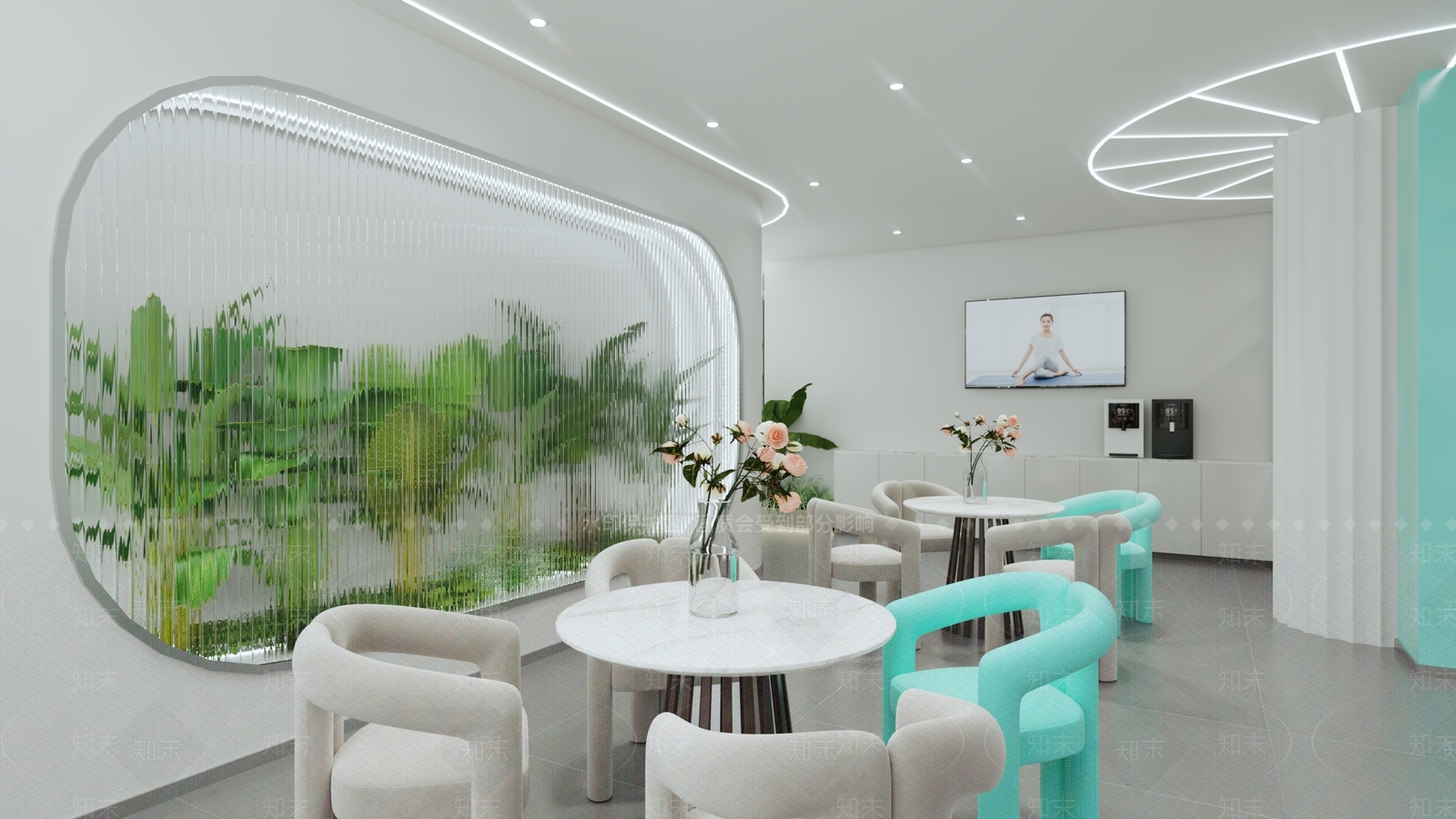 现代瑜伽室3D模型下载【ID:1133846842】