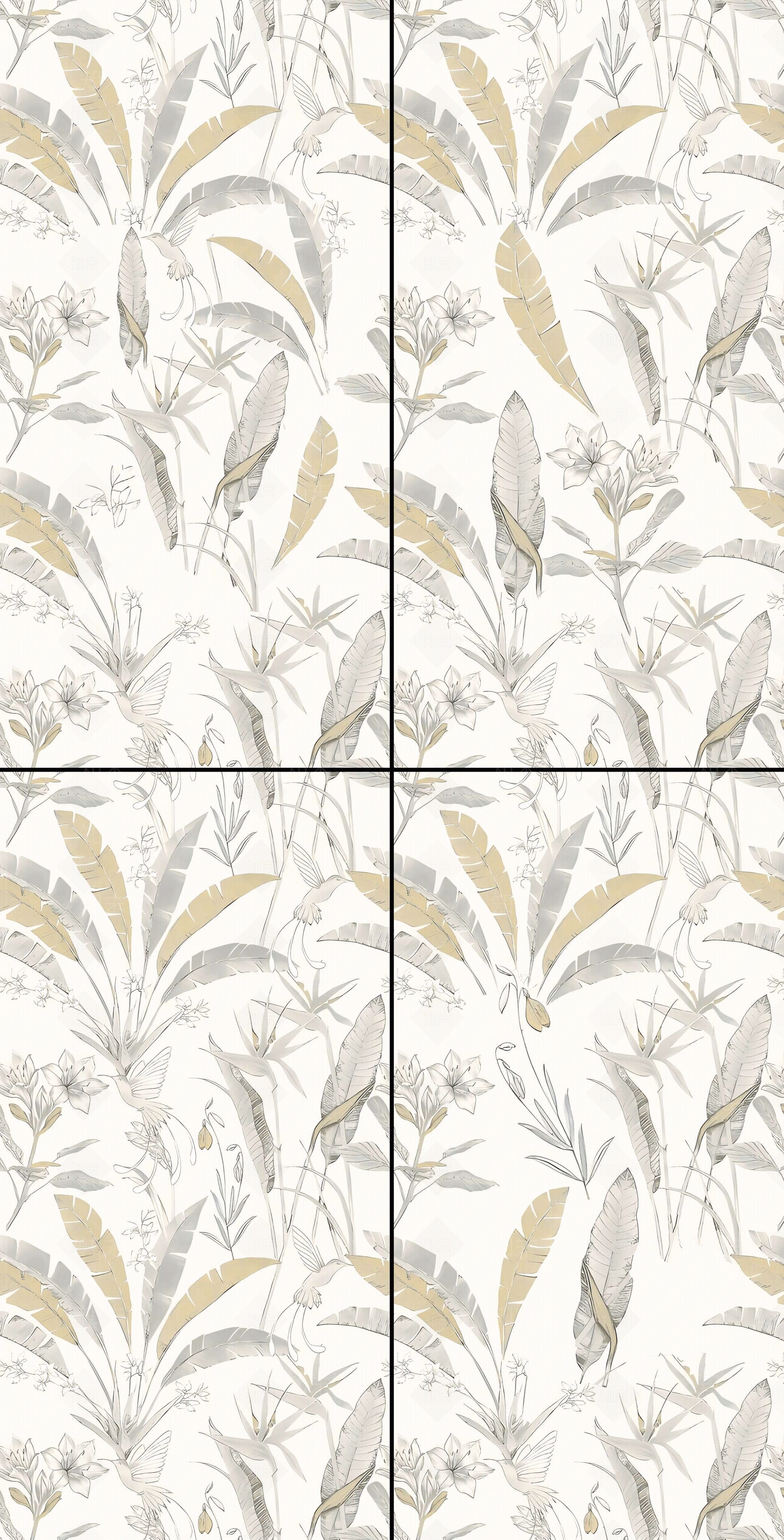 罗马现代植物花砖贴图下载【ID:1133862123】