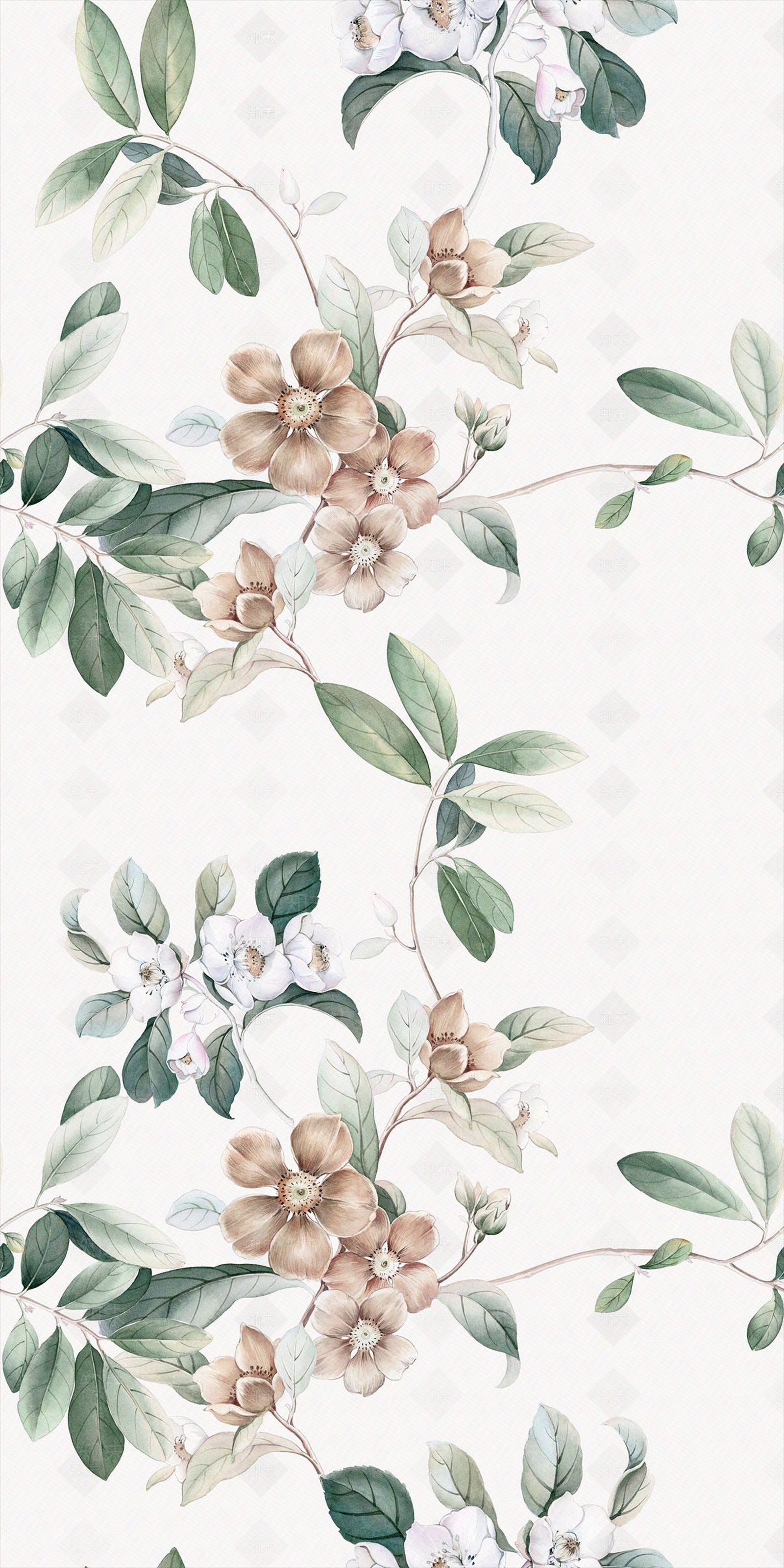 罗马现代植物花砖贴图下载【ID:1133862287】