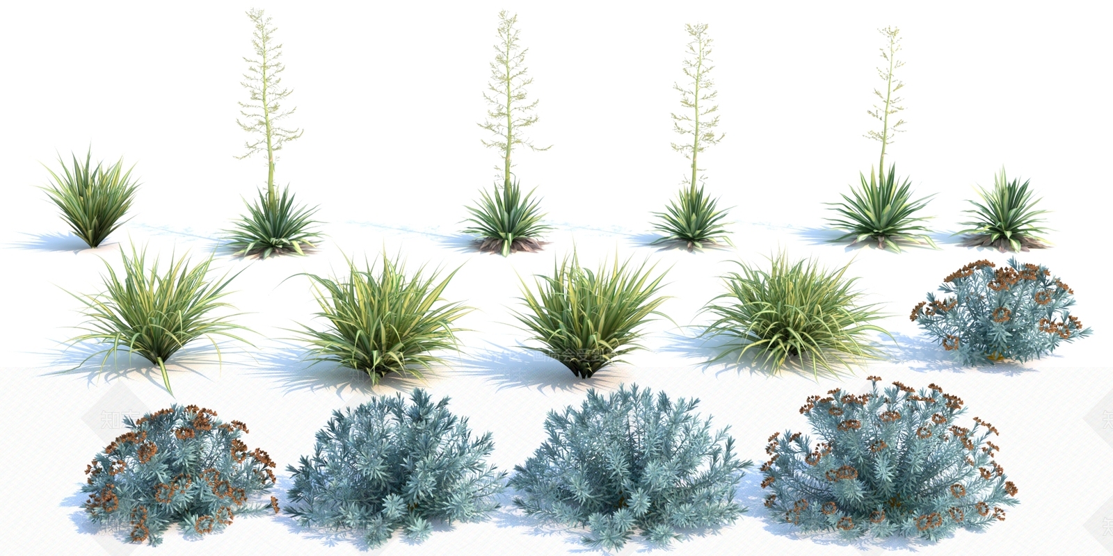 花草组合3D模型下载【ID:1133864722】