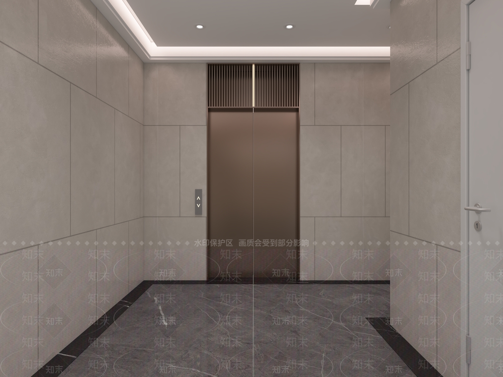 现代电梯间3D模型下载【ID:1133871801】