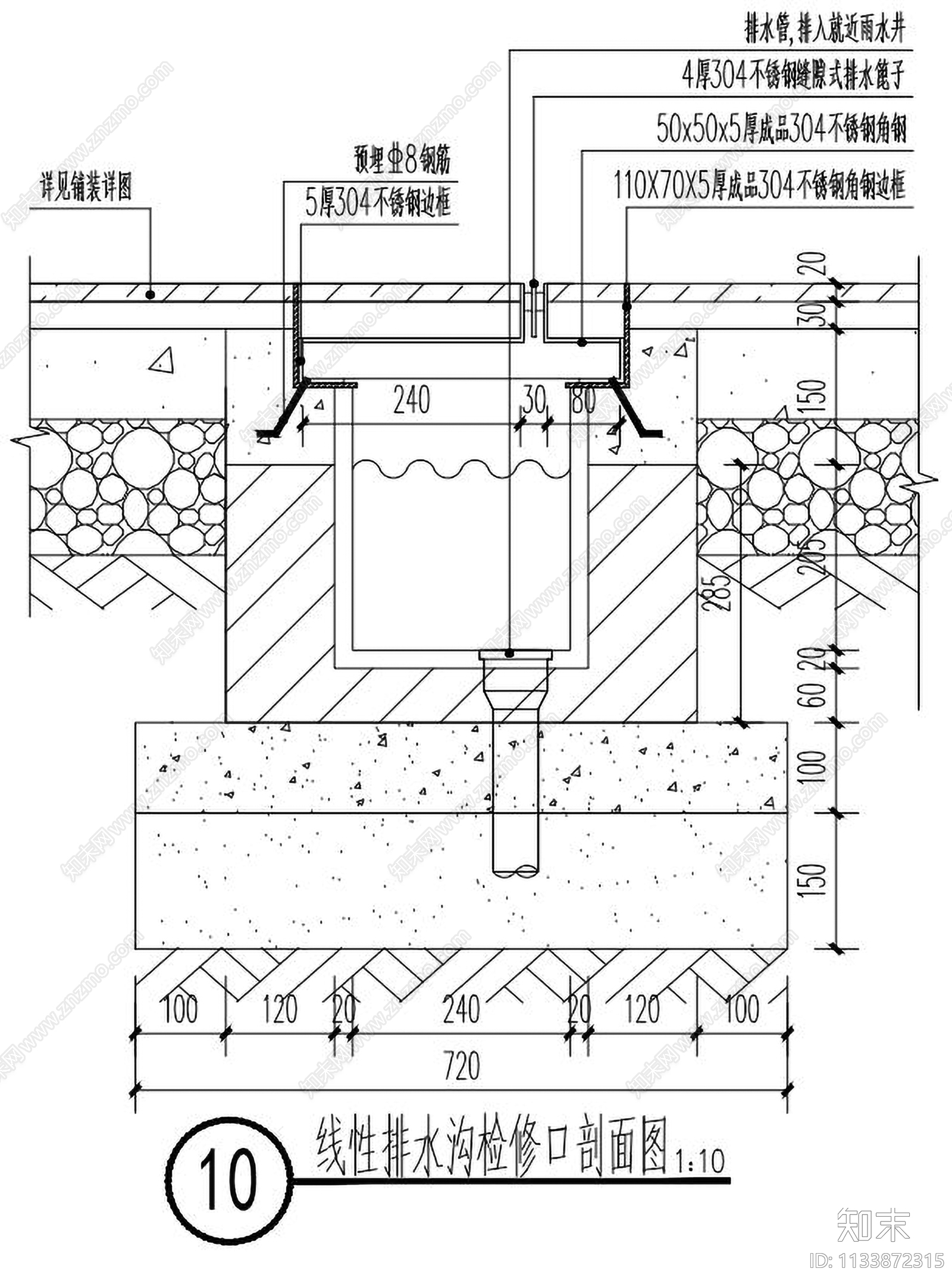 排水沟排水口详图施工图下载【ID:1133872315】