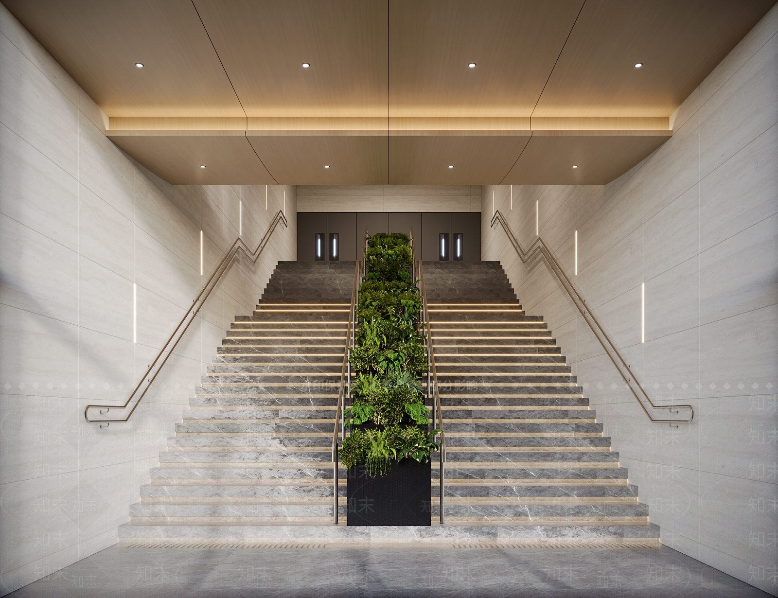 现代办公楼梯间3D模型下载【ID:1133873459】