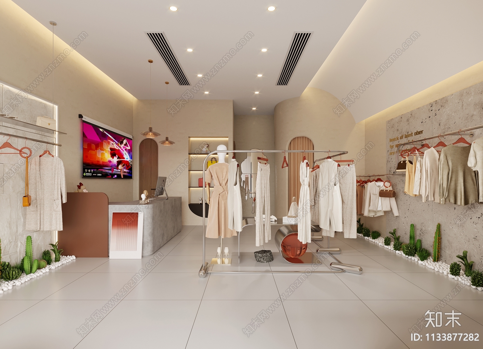 侘寂服装店3D模型下载【ID:1133877282】