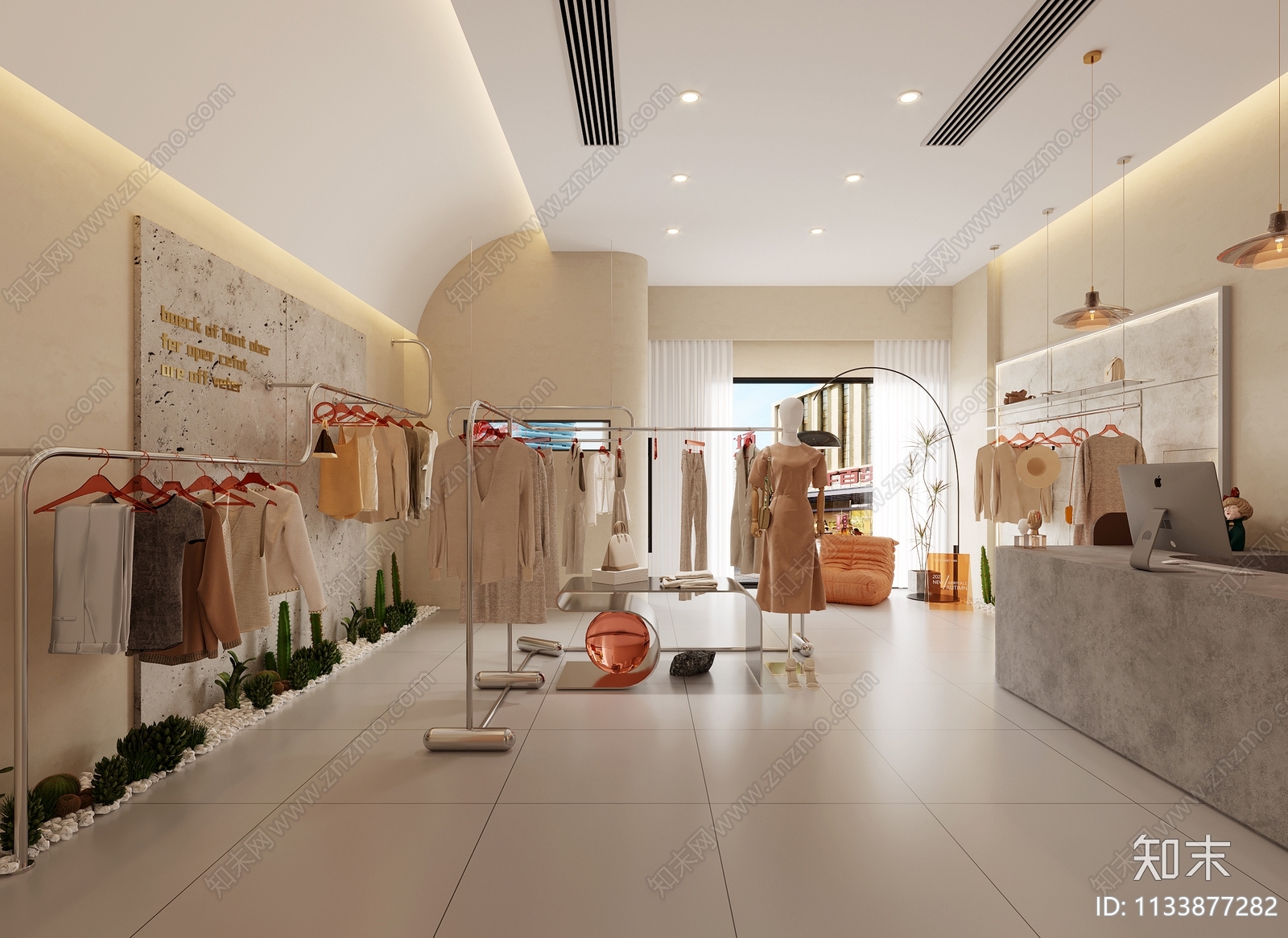 侘寂服装店3D模型下载【ID:1133877282】