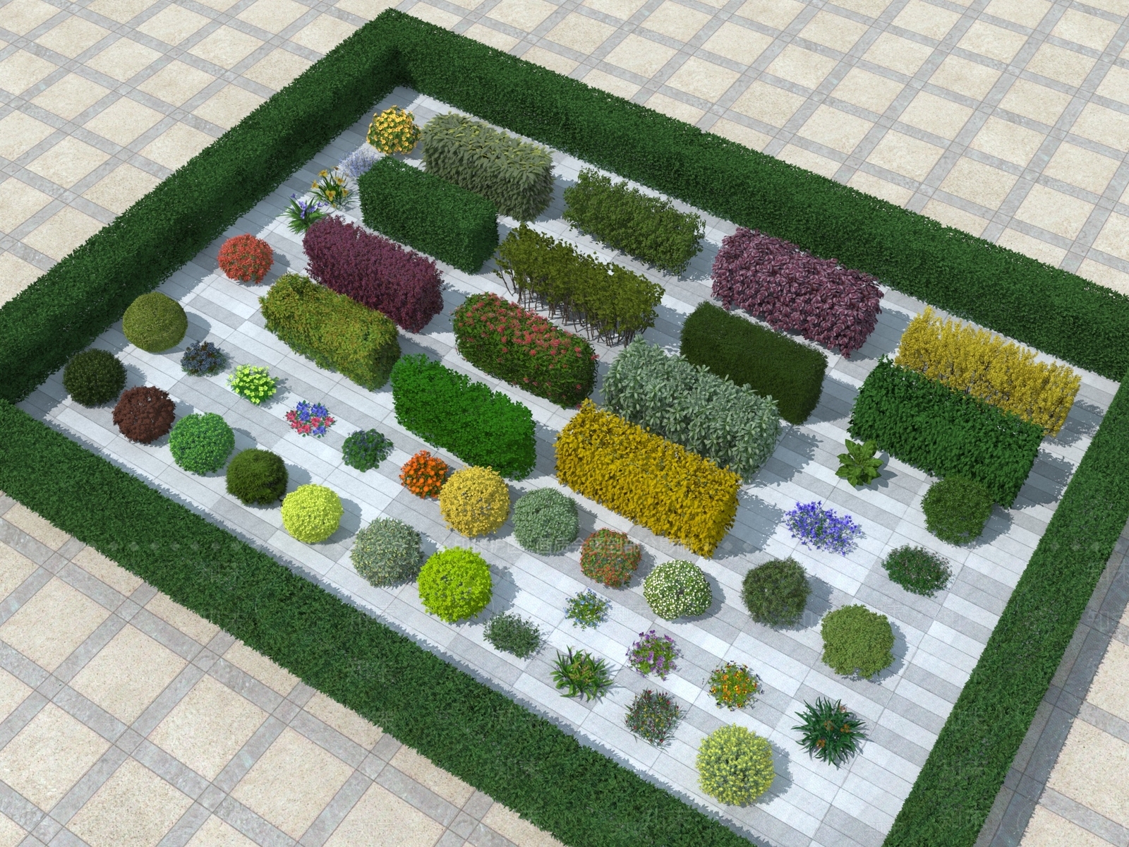 绿篱集合3D模型下载【ID:1133875314】