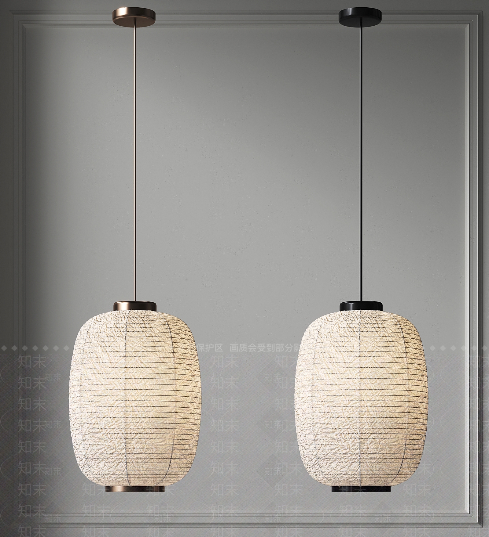 日式吊灯3D模型下载【ID:1133876521】