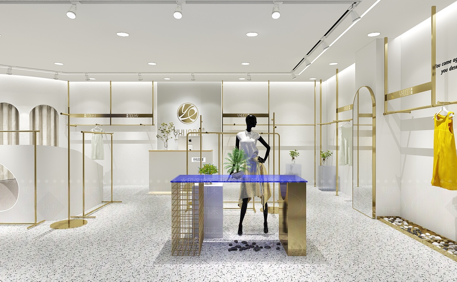 现代女装店3D模型下载【ID:1133877128】