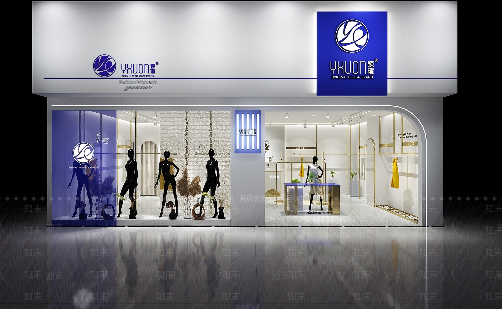 现代女装店3D模型下载【ID:1133877128】