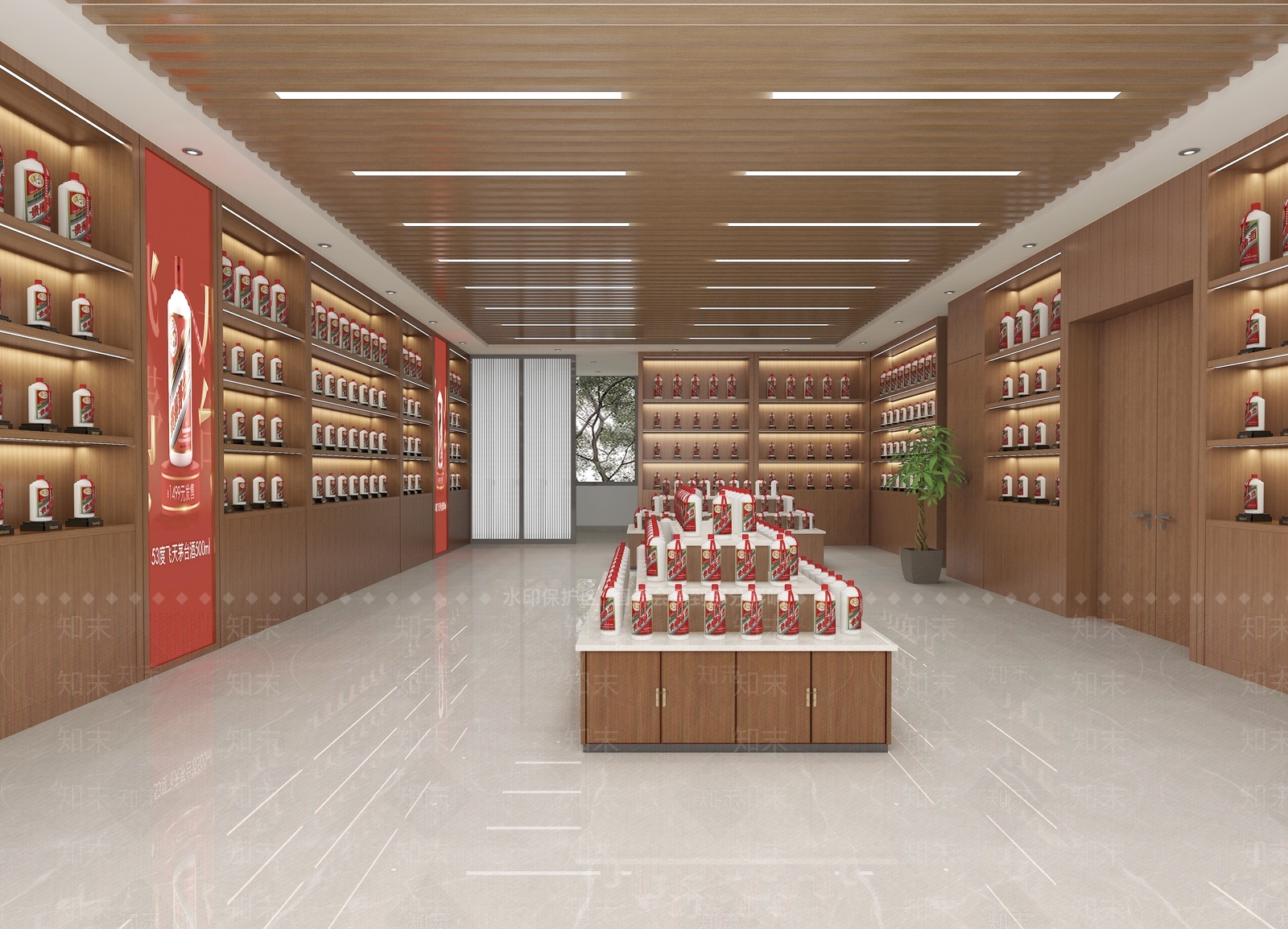 现代烟酒店3D模型下载【ID:1133877627】