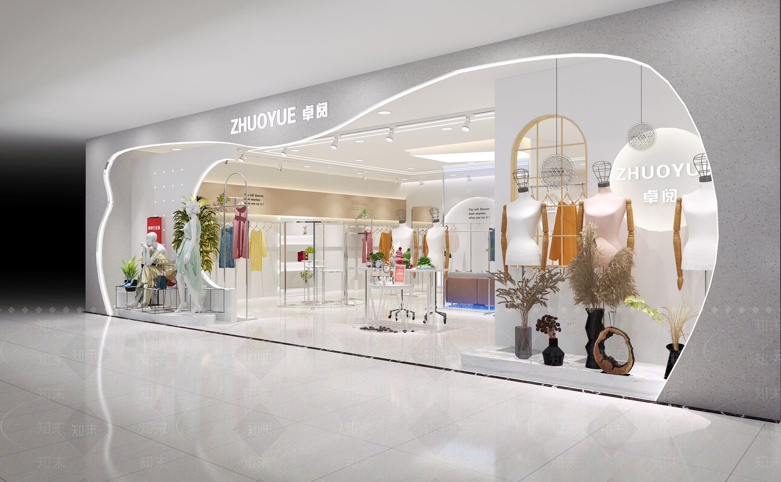 现代女装店3D模型下载【ID:1133878573】
