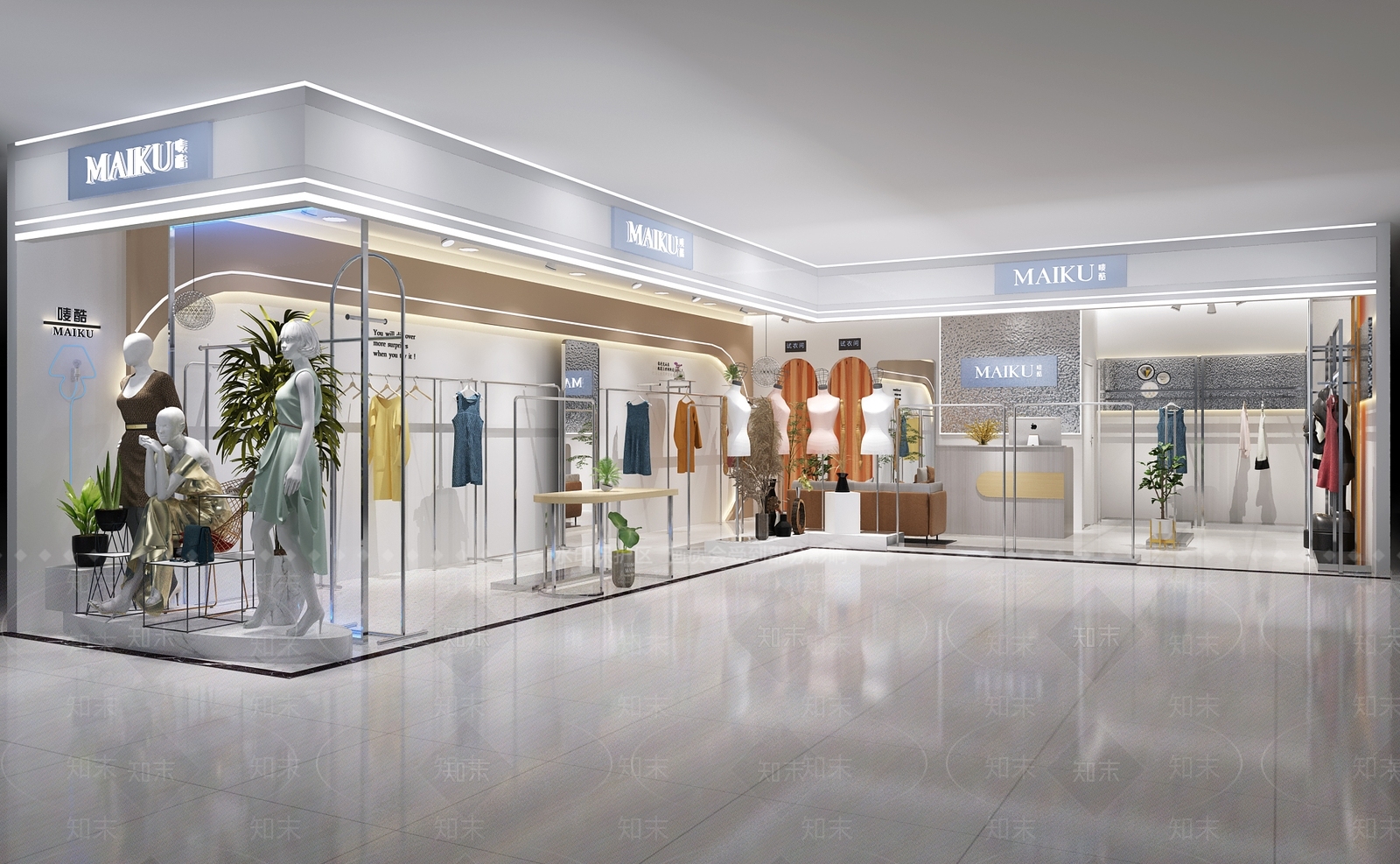 现代女装店3D模型下载【ID:1133880177】