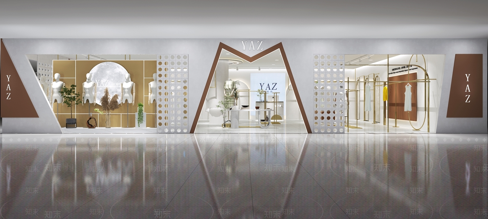 现代女装店3D模型下载【ID:1133881596】