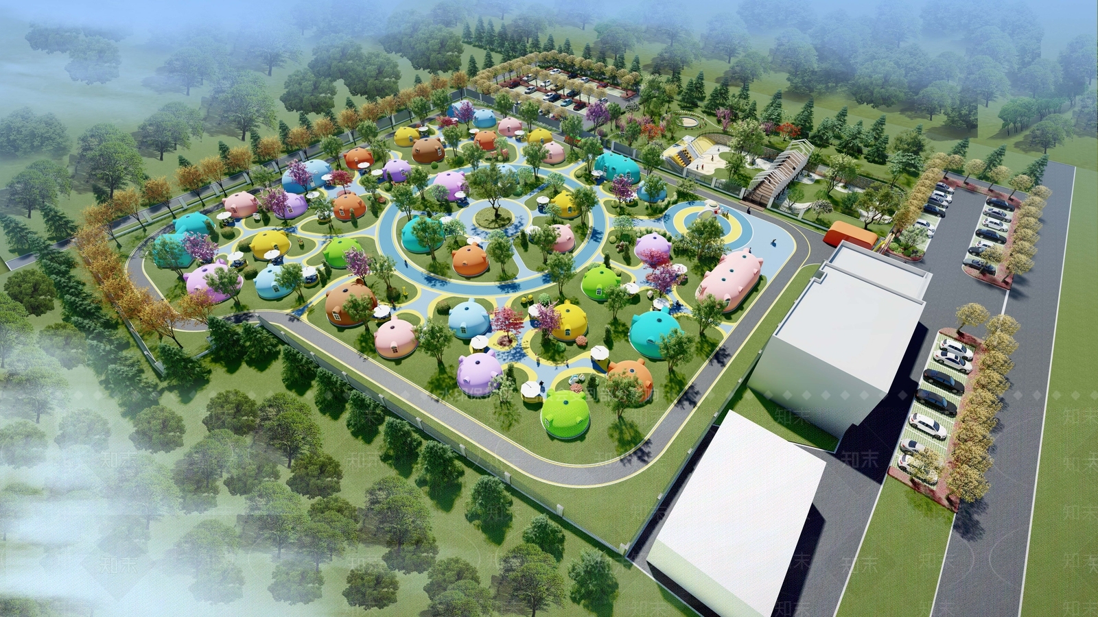 现代乡村公园SU模型下载【ID:1133882332】