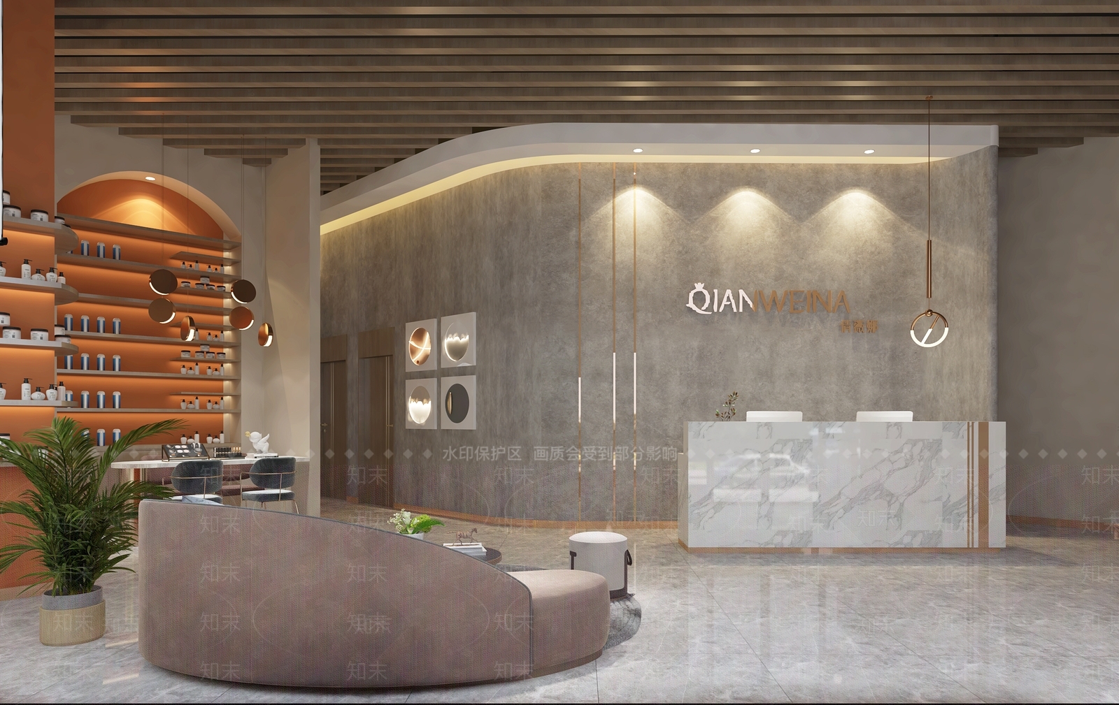 现代美容SPA店3D模型下载【ID:1133885311】