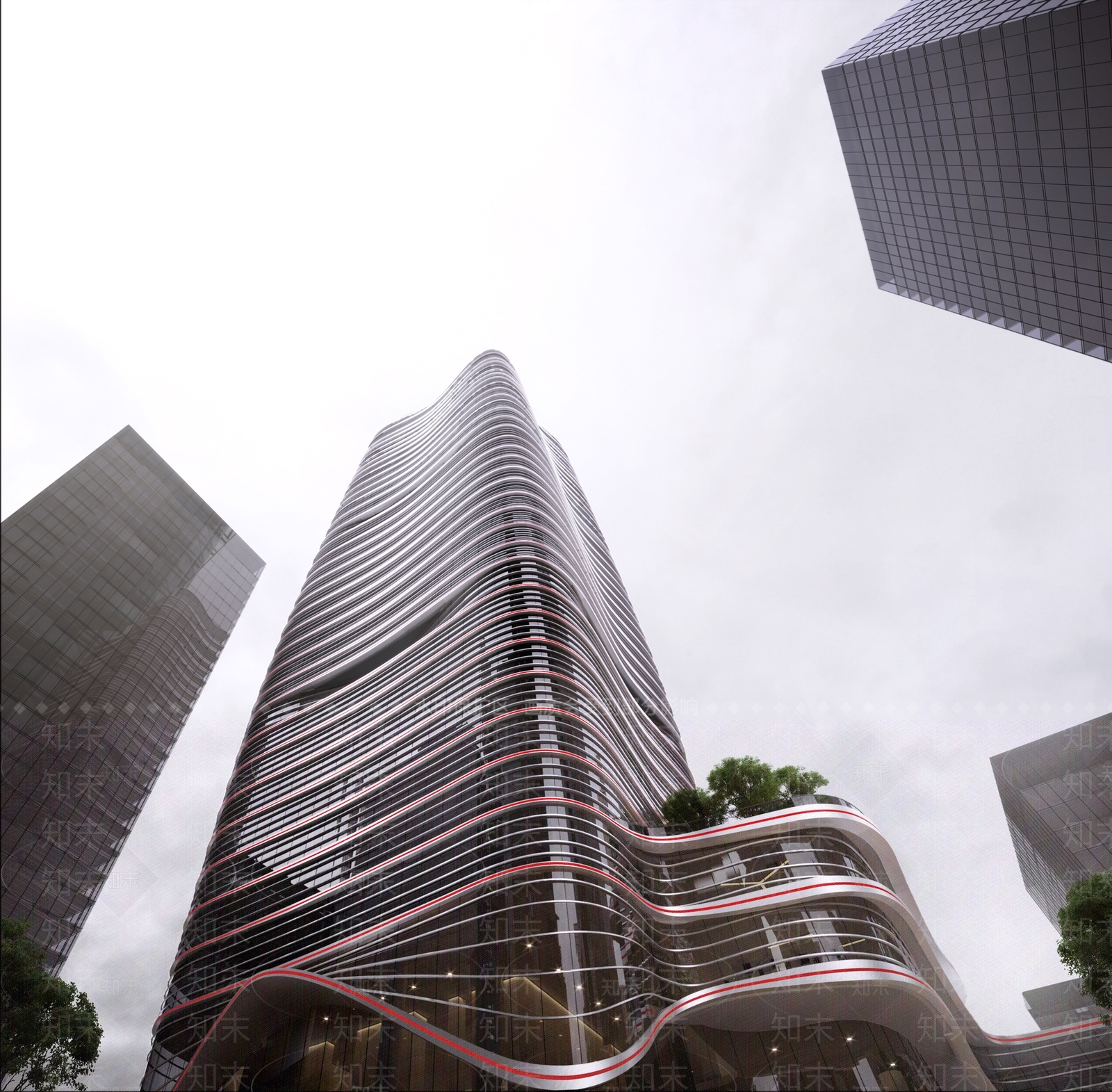 现代高层酒店外观3D模型下载【ID:1133886720】