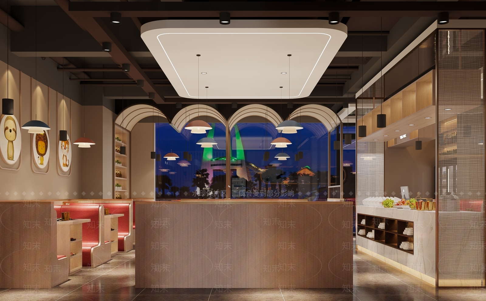 现代烧烤店3D模型下载【ID:1133893165】