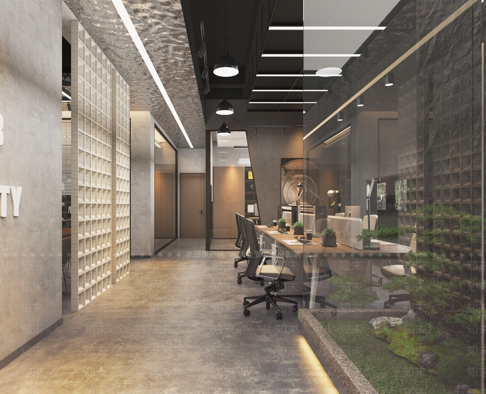 工业风公共办公室3D模型下载【ID:1133890367】